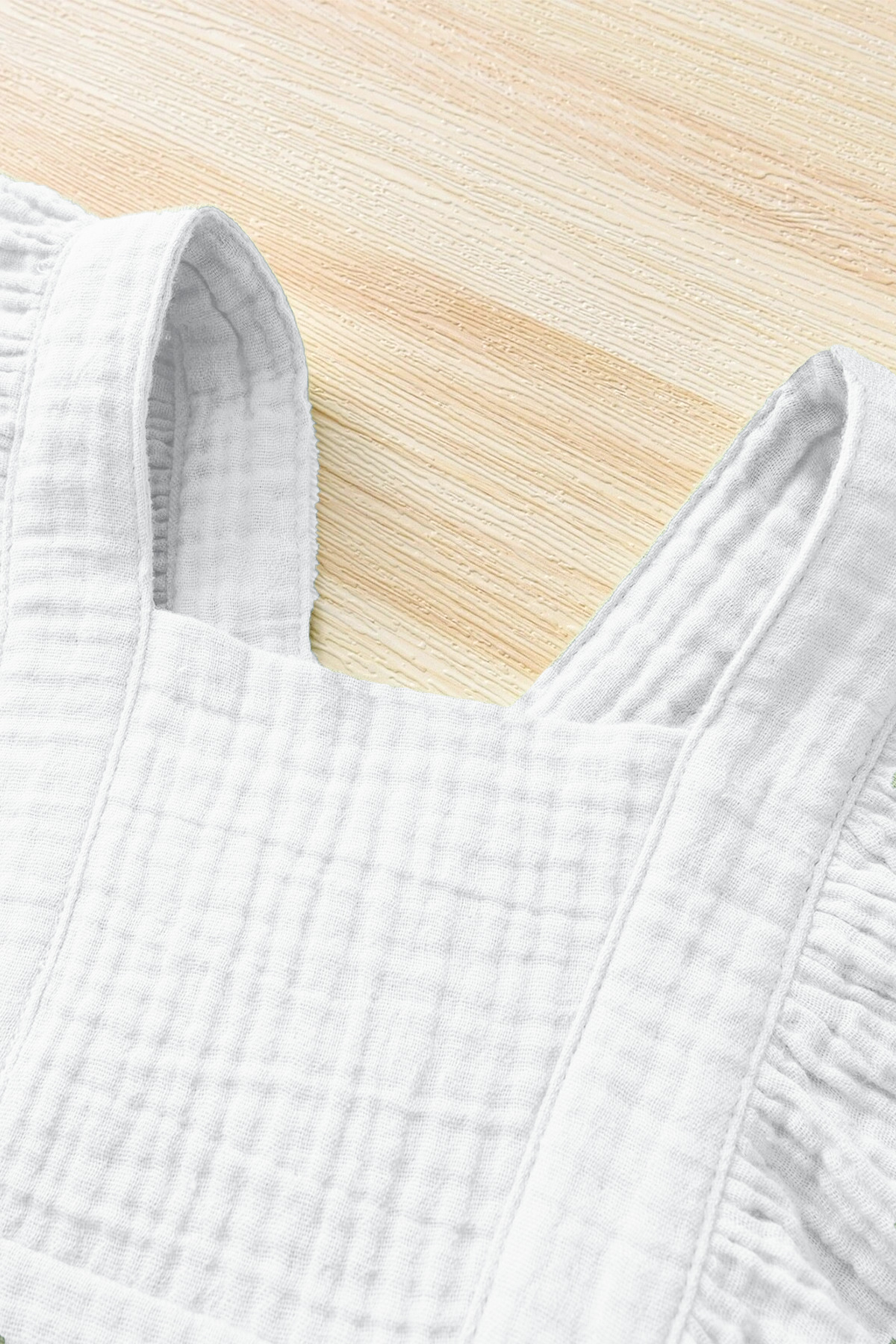 ipek atlas Kız Bebek Ve Çocuk Müslin Fırfırlı Saç Bantlı Elbise fotoğrafı 3 (önizleme)