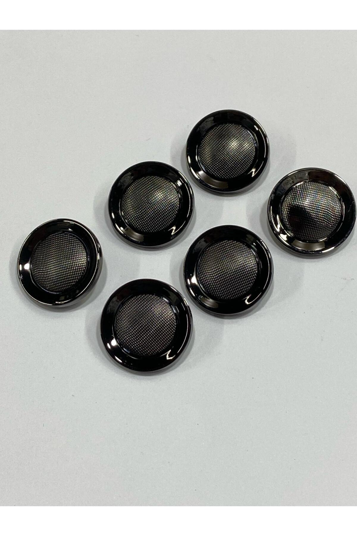 Metal Button/Trench Coat Length/Set of 6/2,3 cm/jx001/Black