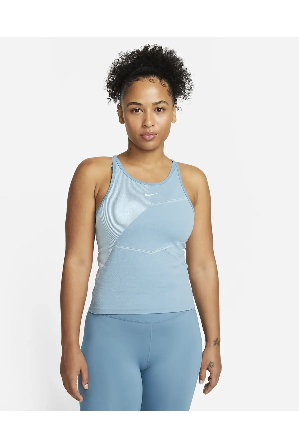 Nike-Dri-FIT ADV Aura Women's Slim-Fit Training Tank Top - Blue DV9775-440 1