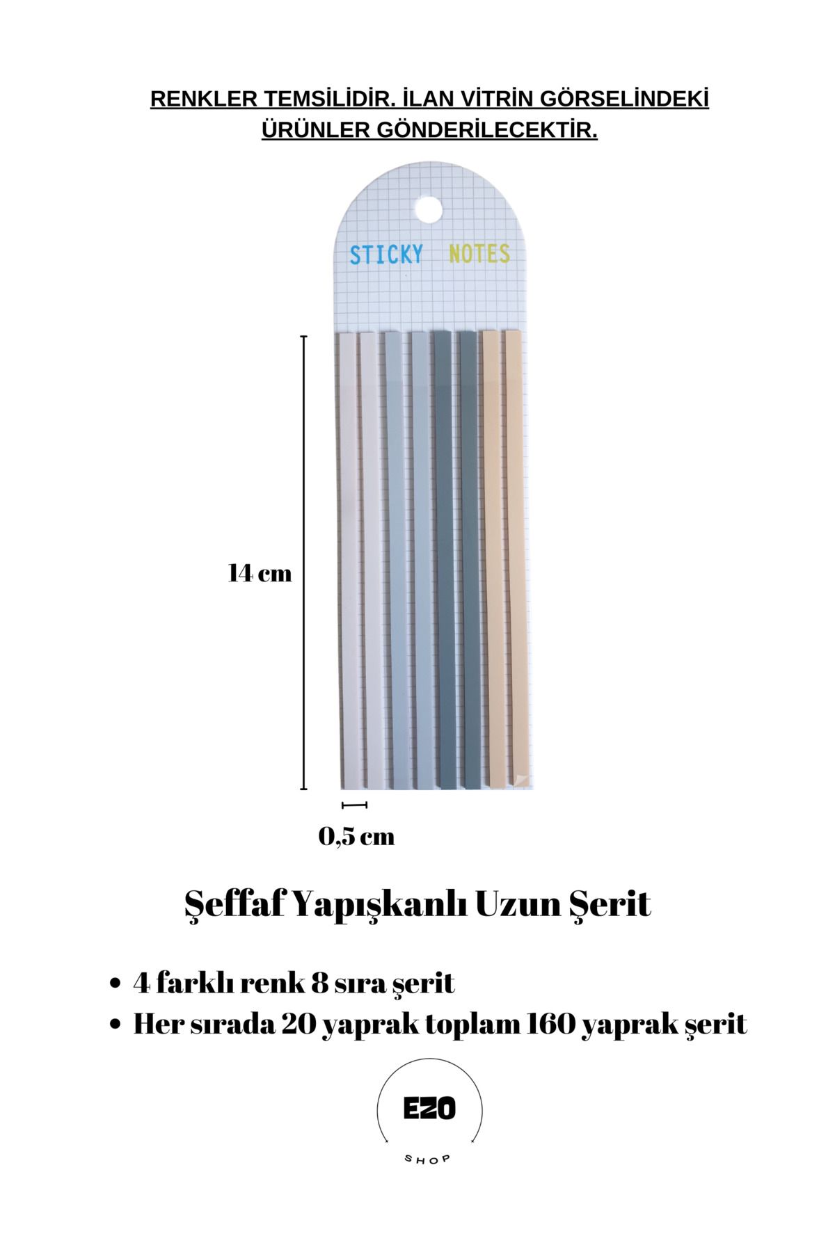 EZOSHOP-PostitSetof 3 - Long, Short Series and Transparent Structured Note Papers MixedSet32 7
