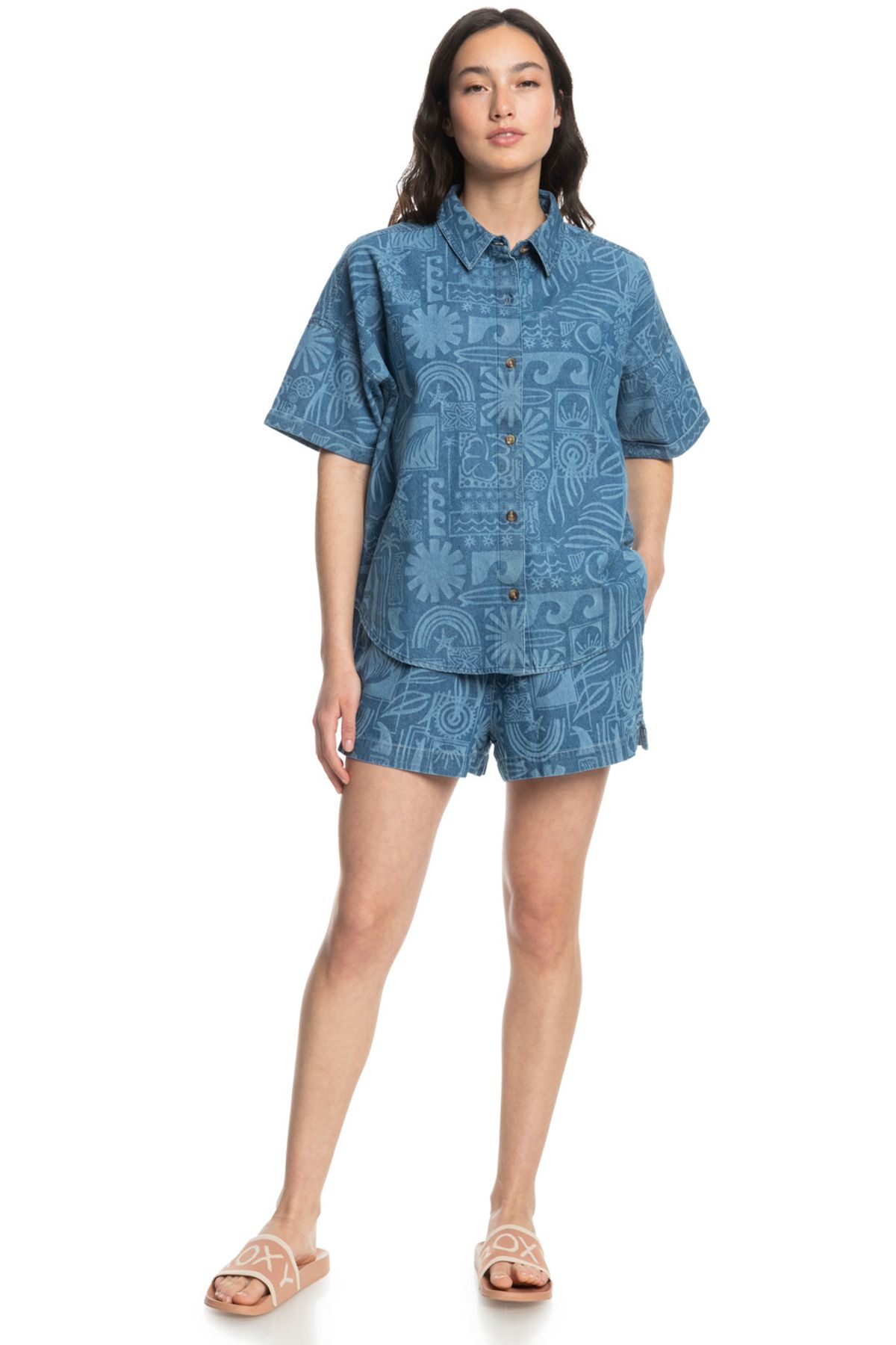 Roxy-Hemd ERJWT03621 SCHWARZ/WEISS 6