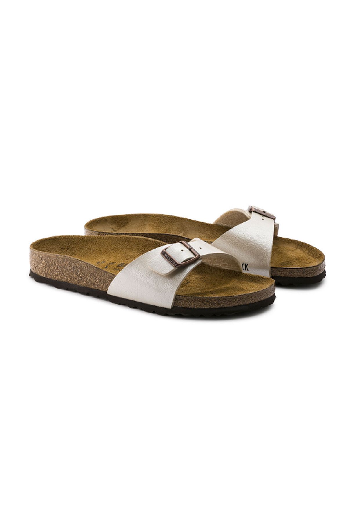 Birkenstock-Cremefarbene Madrid-Hausschuhe für Unisex 94151 2