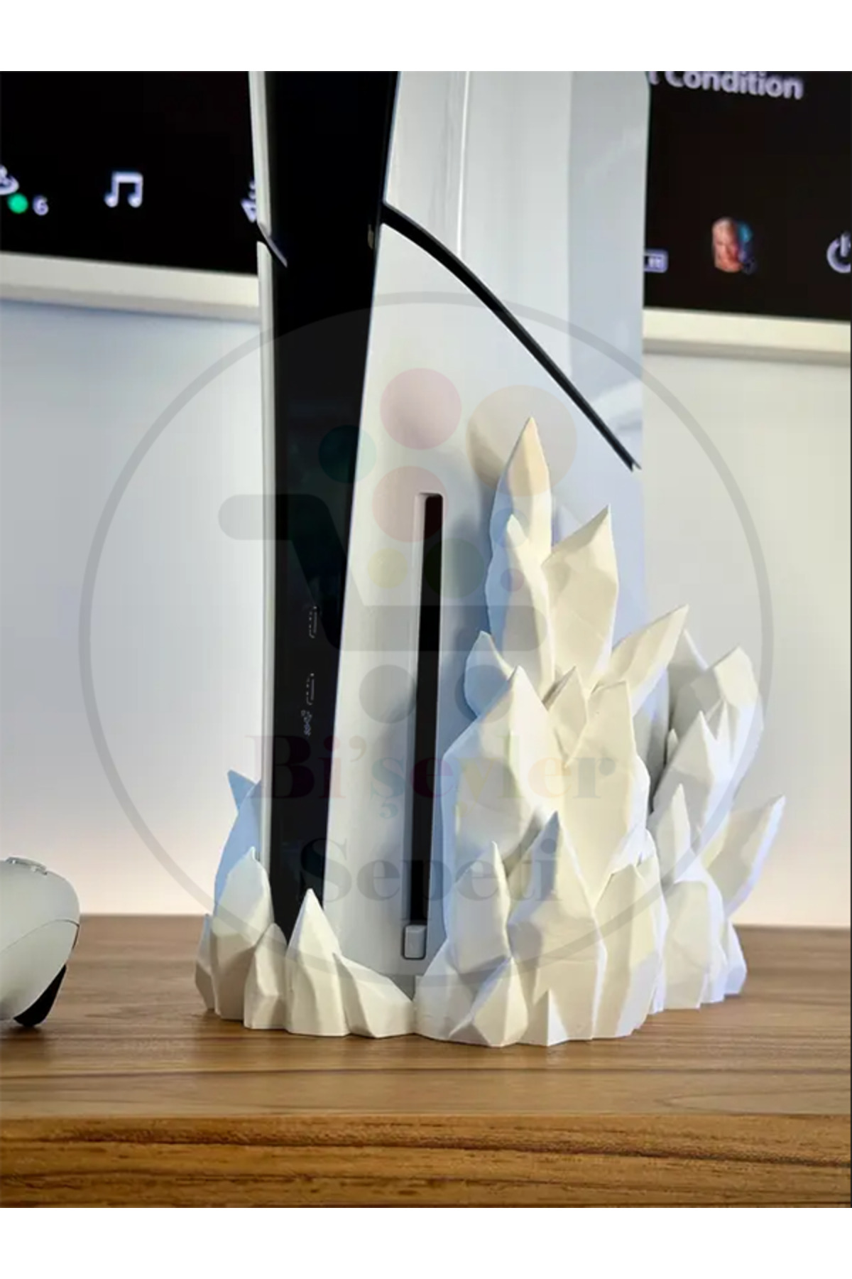 Ps5 Slim - Playstation 5 Slim Disc Versiyon Uyumlu Kristal Dikey Vertical Stand 6