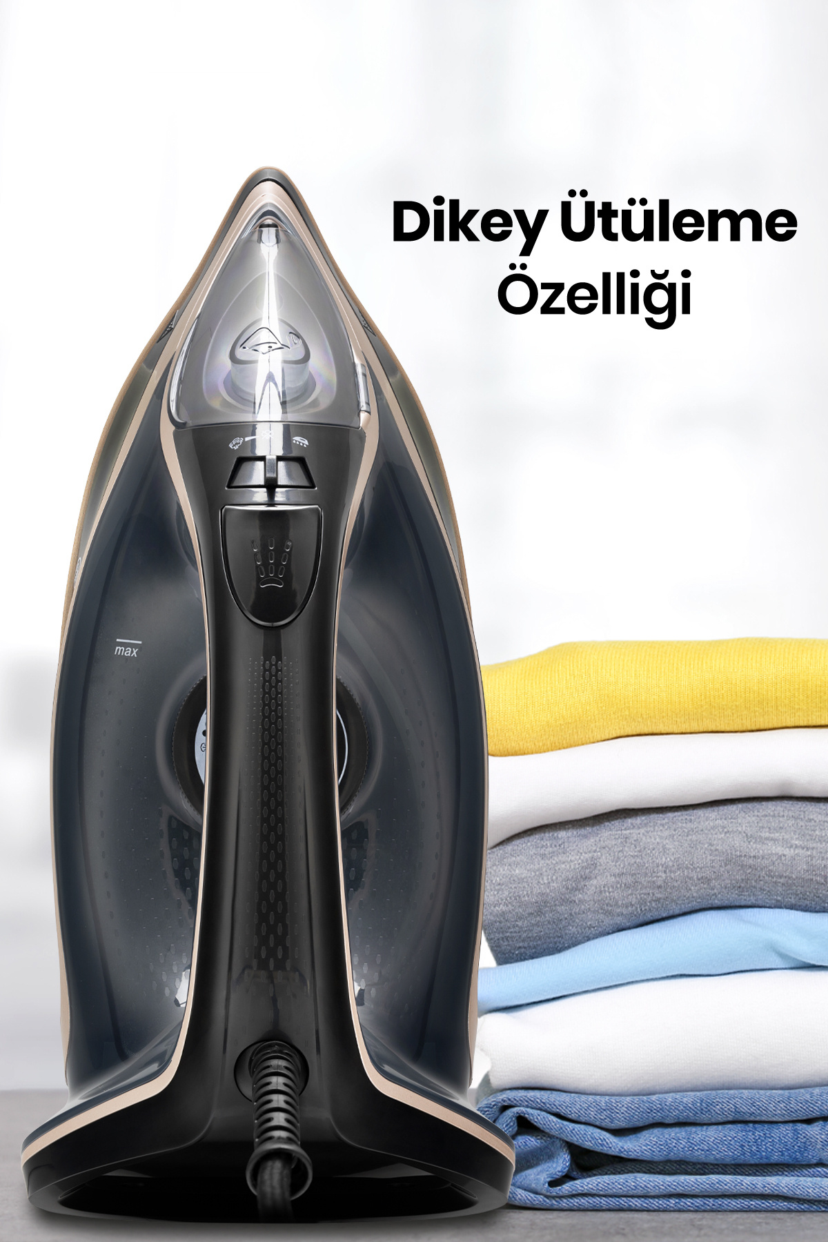 Grandjett 3200W Seramik Tabanlı Oto. Kapanma Özellikli 210 gr Etkili Şok Buharlı Ütü 4