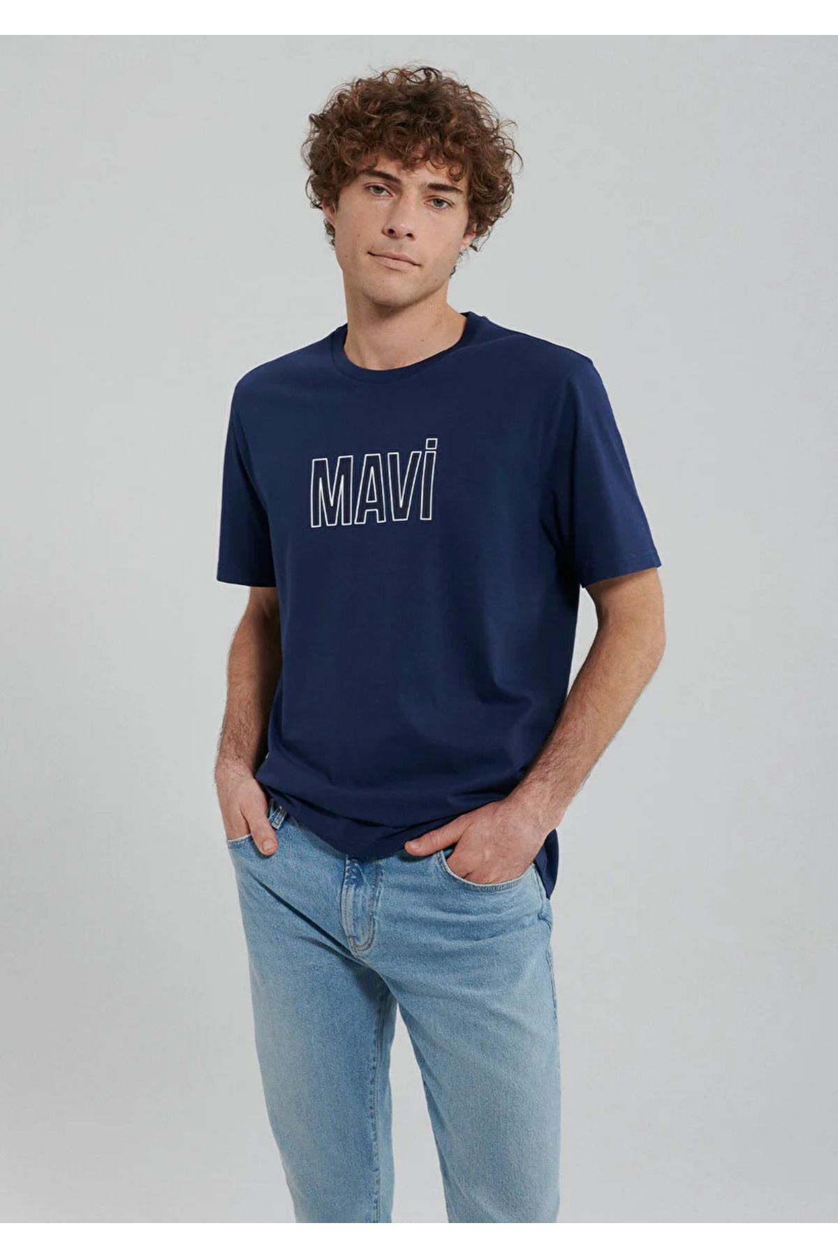 Mavi پیراهن چاپی آبی M066842-70758