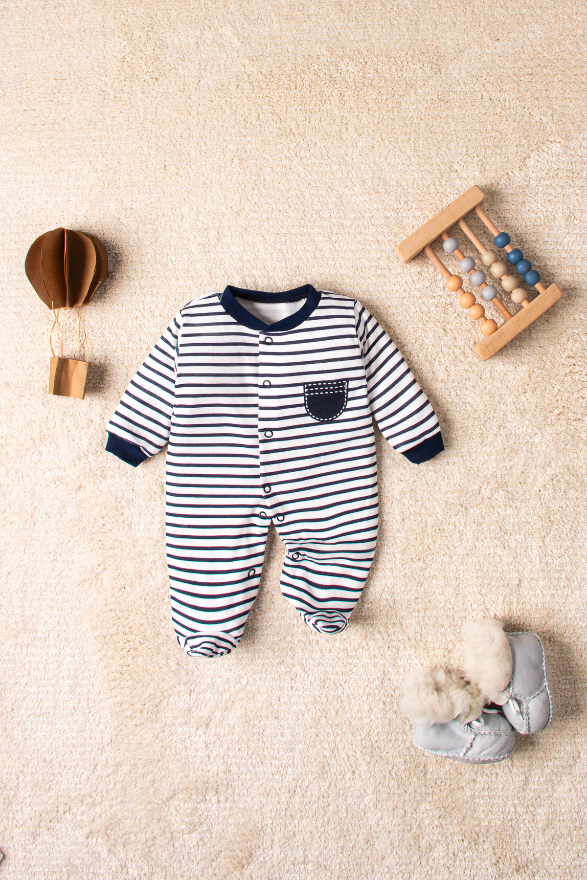 Mai Perla 3 Parça Kuzu Panda Tulum Seti Bebek Takımı fotoğrafı 4 (önizleme)