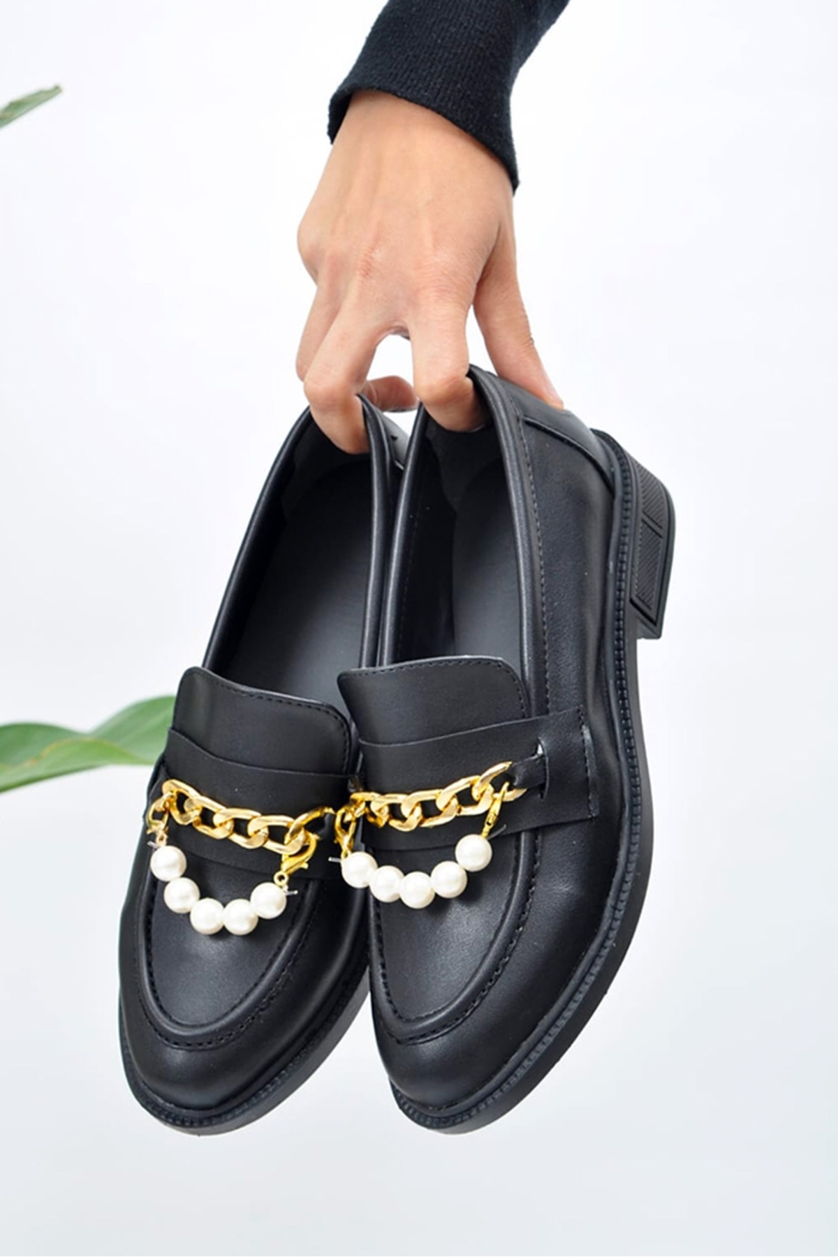 Bestenur Rugan İncili Ayakkabı 818 - Siyah