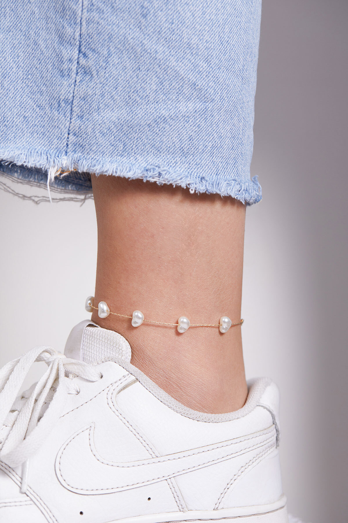 Elika Silver Kadın İnci Model Bijuteri Halhal