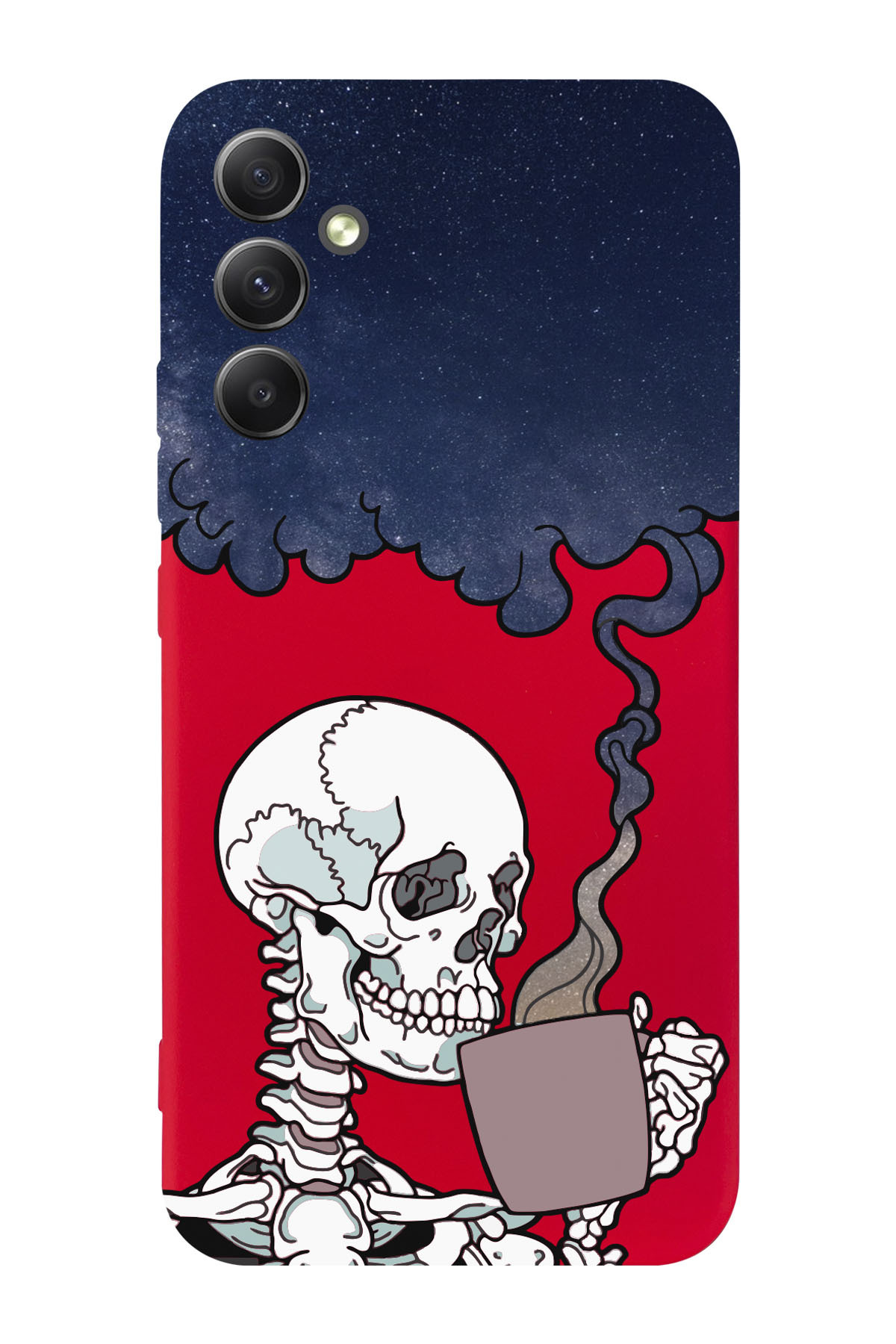 Galaxy S23 FE Compatible Thoughtful Skull Design Phone Case