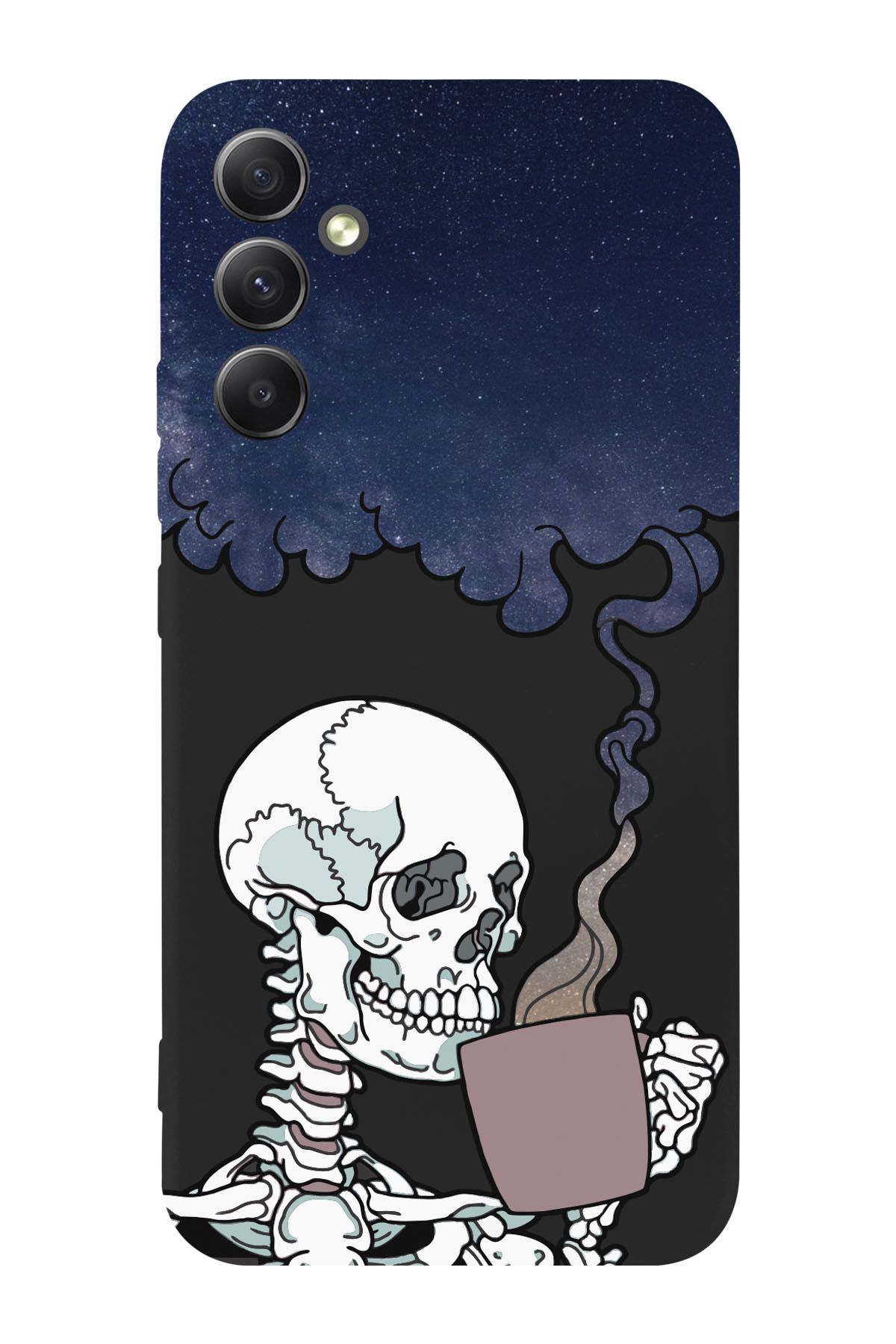 Galaxy S23 FE Compatible Thoughtful Skull Design Phone Case