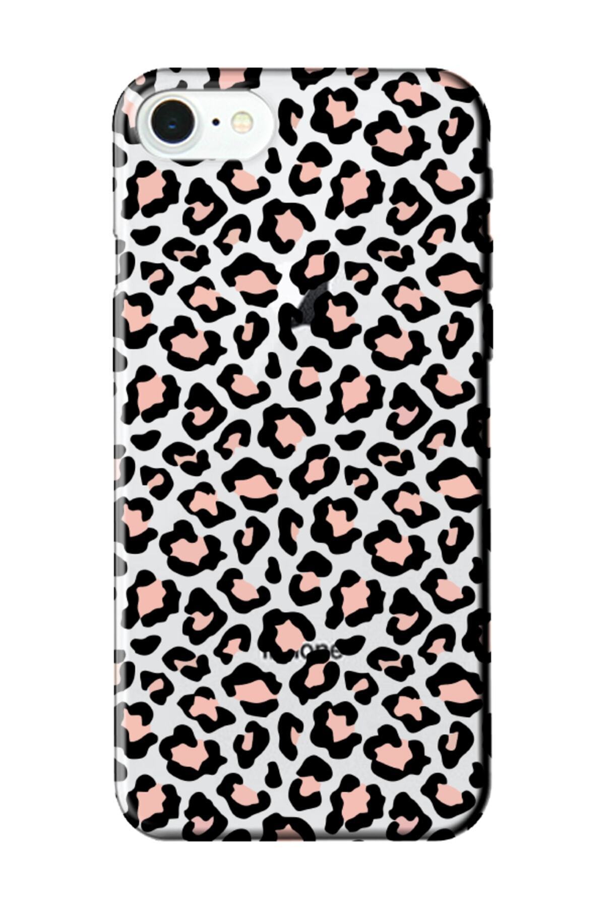 iPhone 8 Leopard Pattern Transparent Phone Case