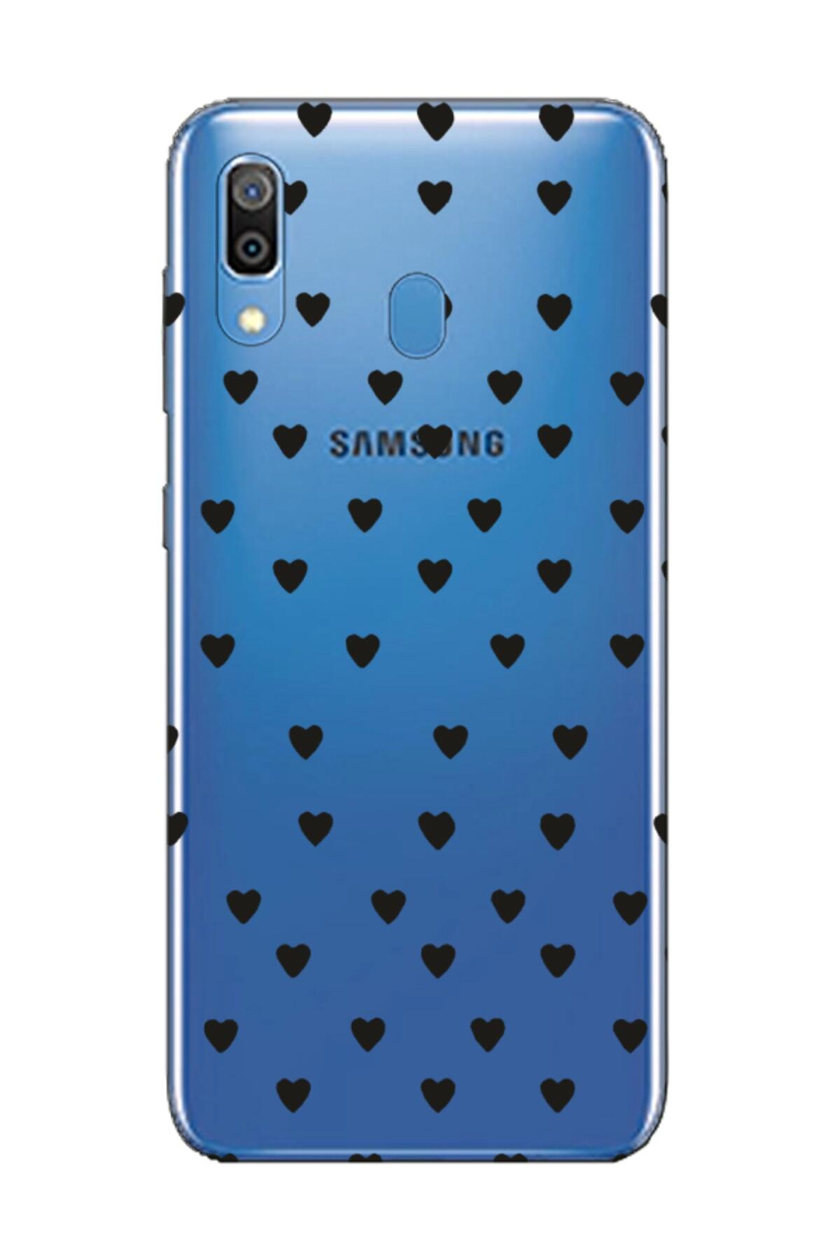 Samsung A20 Tiny Hearts Transparent Phone Case