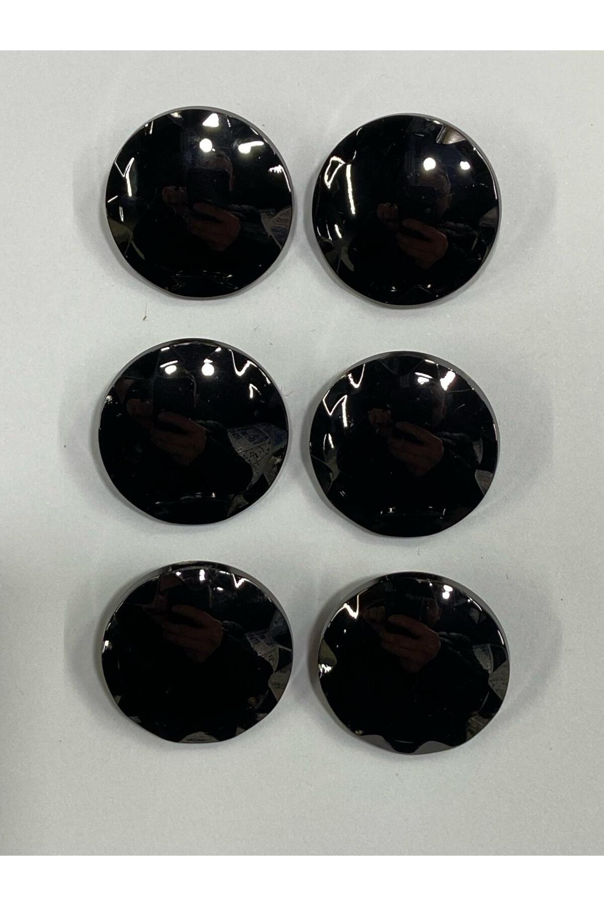 Metal Button/Trench Coat Length/Set of 6/2,3 cm/jx015/Black