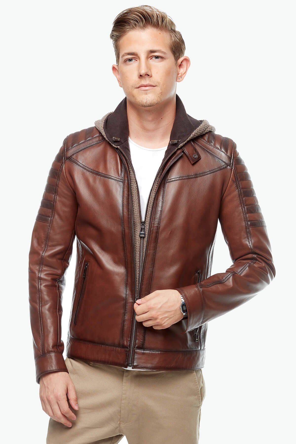 کاپشن چرم دری زا 35-8755