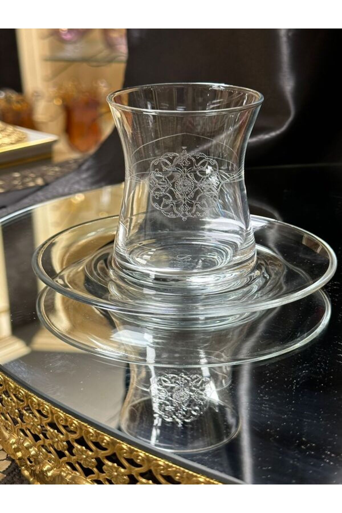 ÇAY SETİ Heybeli Pantolu 1914 - Esmeray - Şeffaf