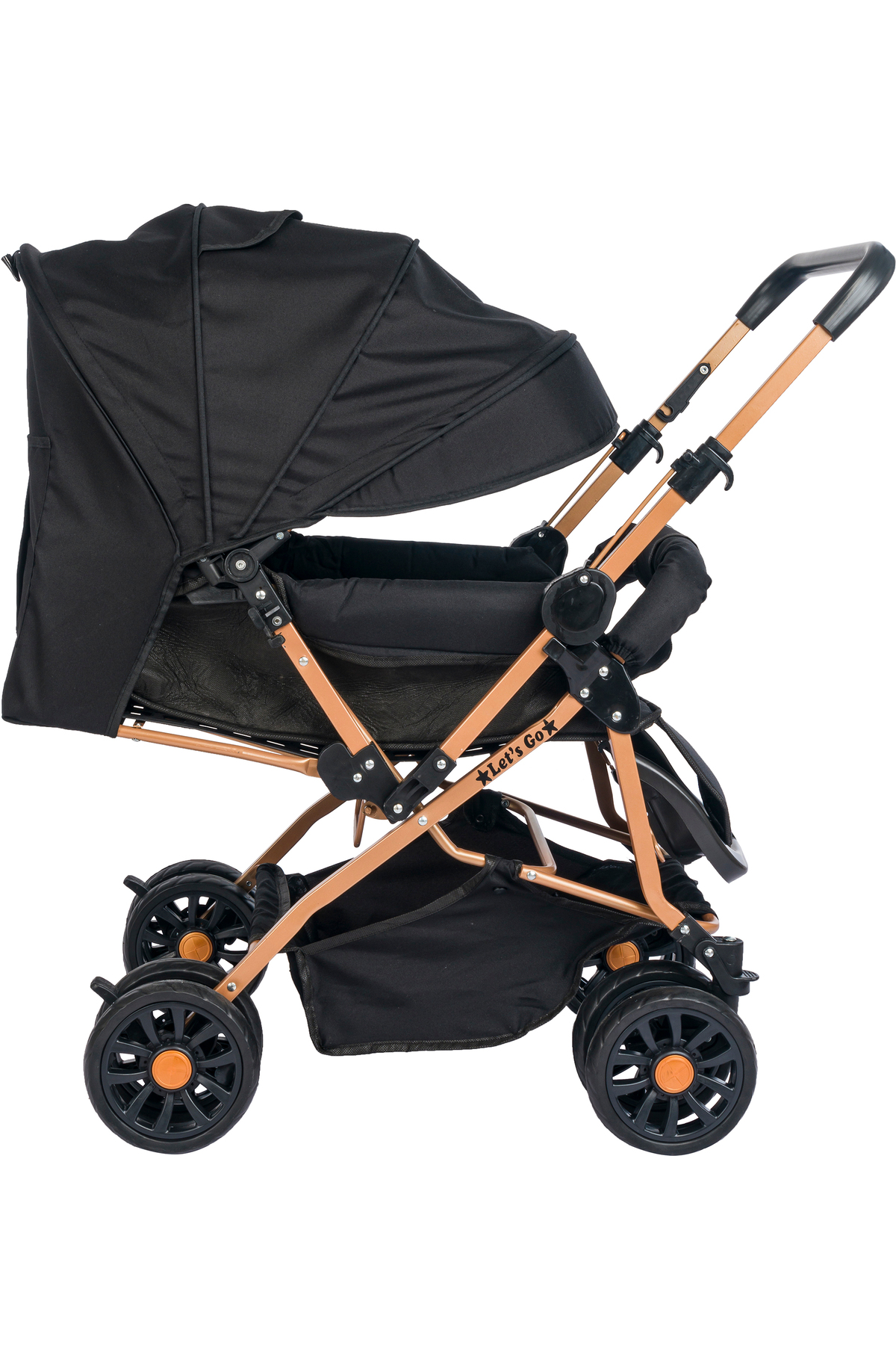 Genel Markalar Çift Yönlü Ergonomik Bebek Arabası Bebek Puset Dayanıklı Katlanabilir Siyah Gri Bej Gold fotoğrafı 5 (önizleme)