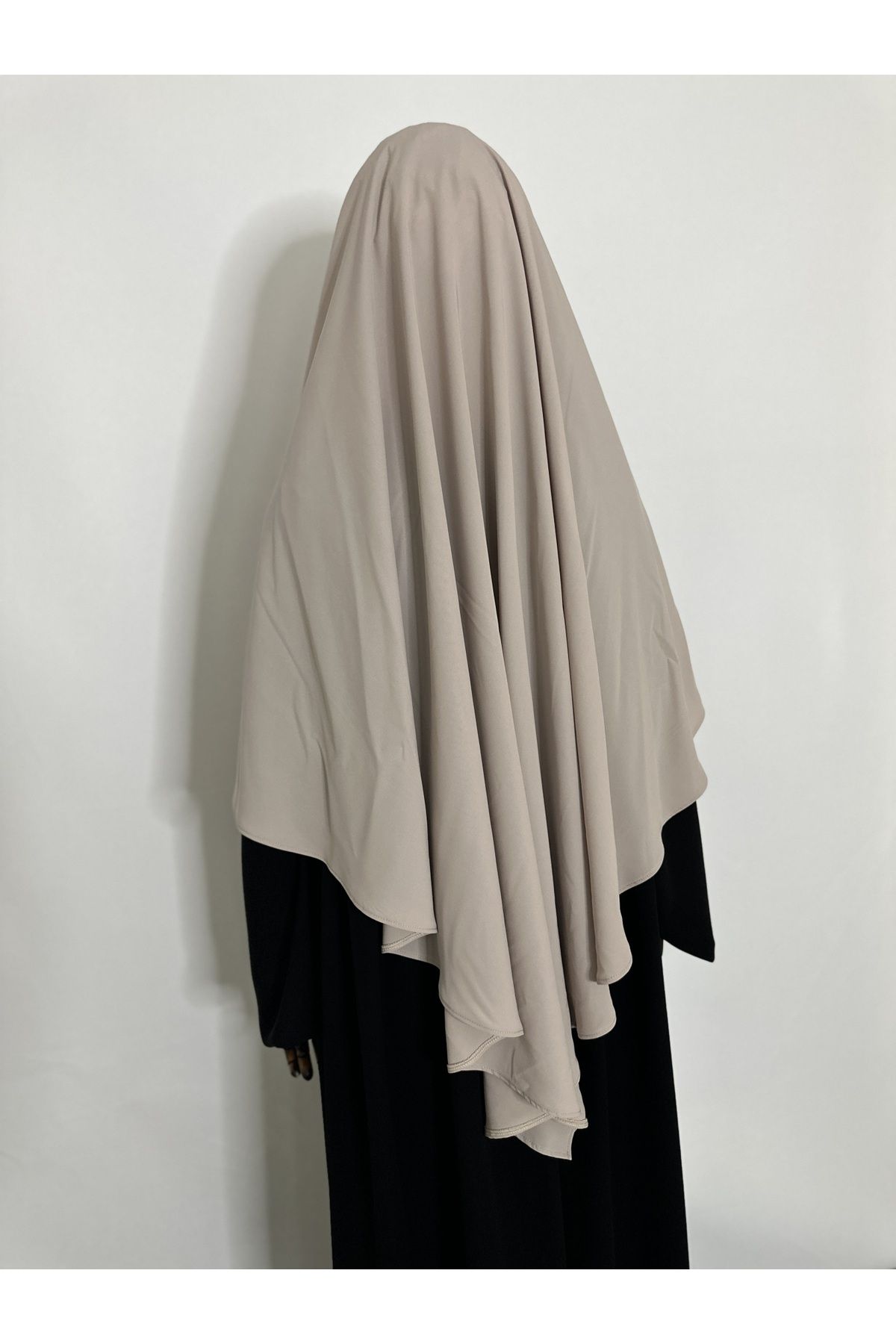 R&S modibone-Souffle Ready Scarf, Single Layer, Medina Thread (Suitable for Ac and Umrah) Hijap Khimar Stone Color 3