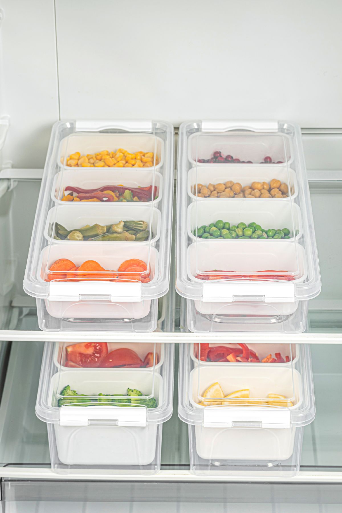 Vienev-Set of 4 Long Storage Containers with Lockable Lid 2x(2.5 Liter Box)2x(3.5 Liter Box) 2