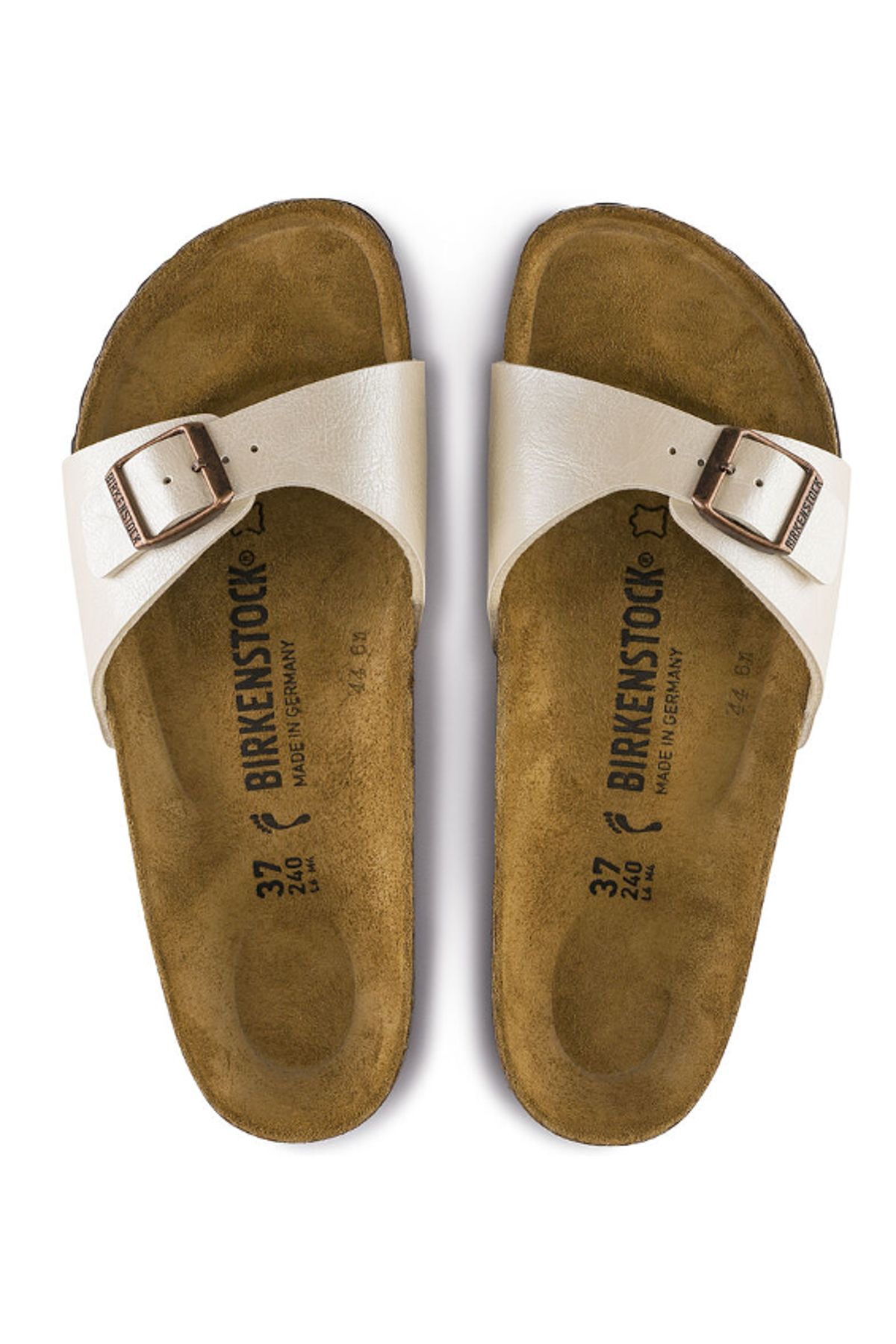 Birkenstock-Cremefarbene Madrid-Hausschuhe für Unisex 94151 3