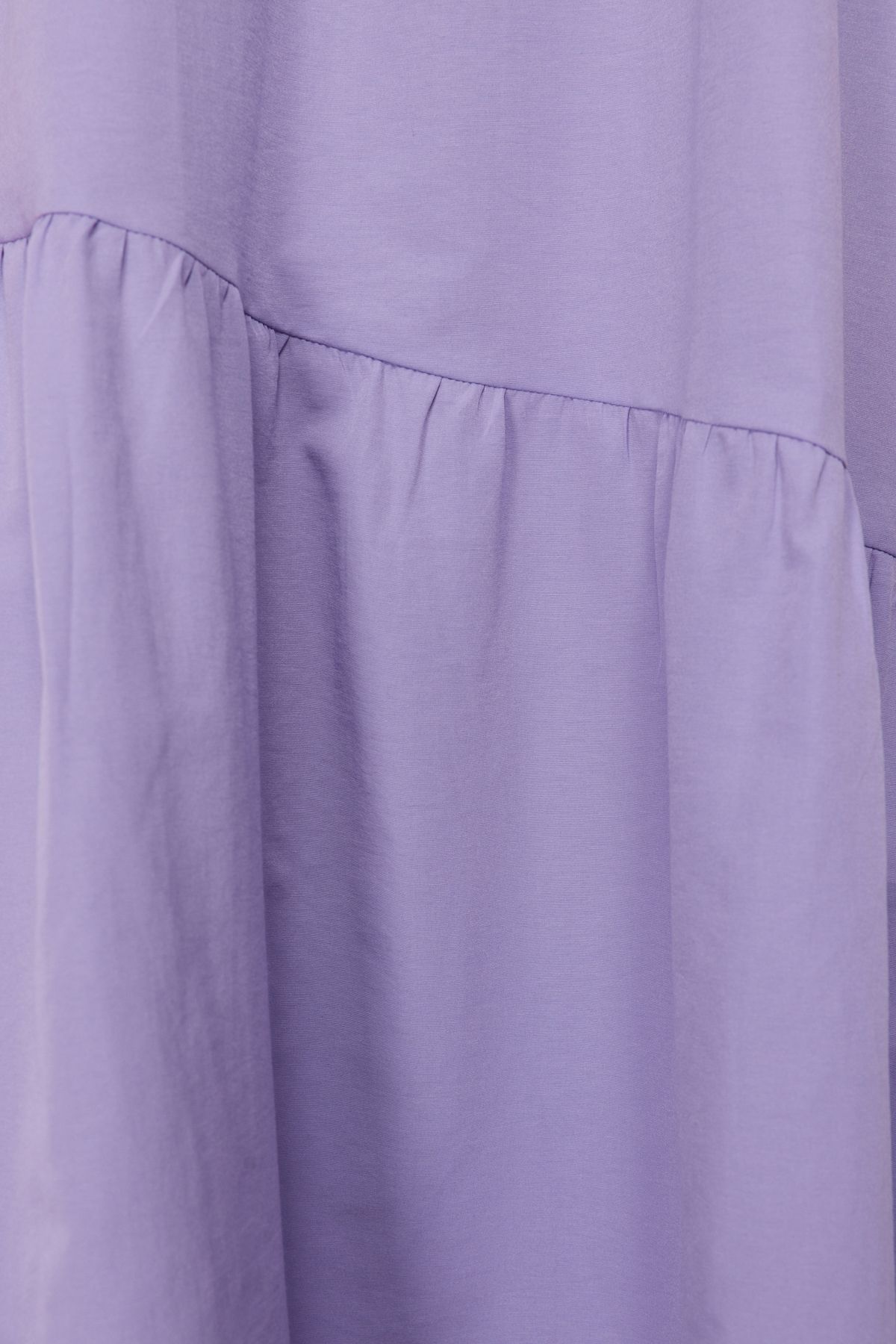 Trendyol Modest-Fliederfarbenes, detailliertes, gewebtes Baumwollkleid mit weitem Schnitt TCTSS21EL3470 5