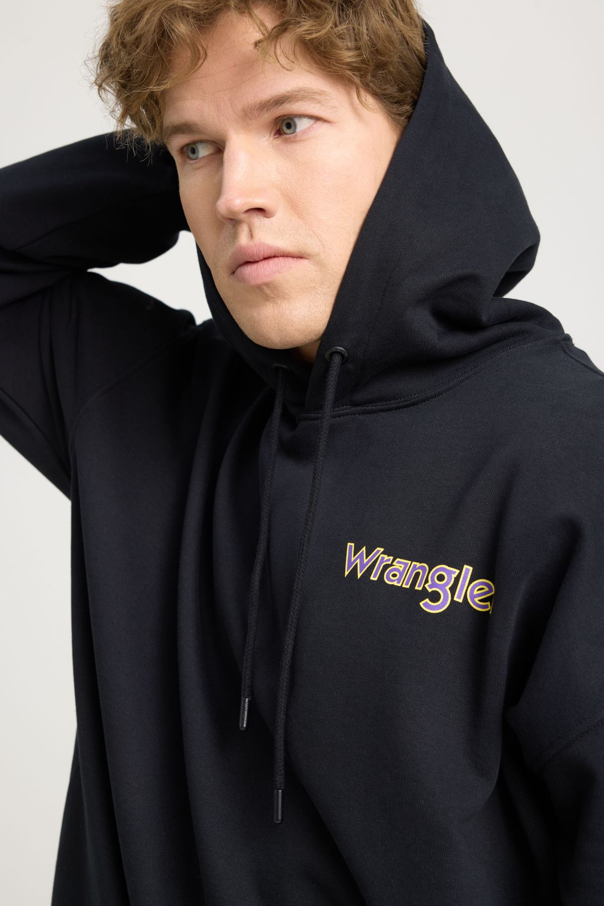 Wrangler به طور منظم مناسب برش طبیعی 100 ٪ پنبه پیراهن مشکی