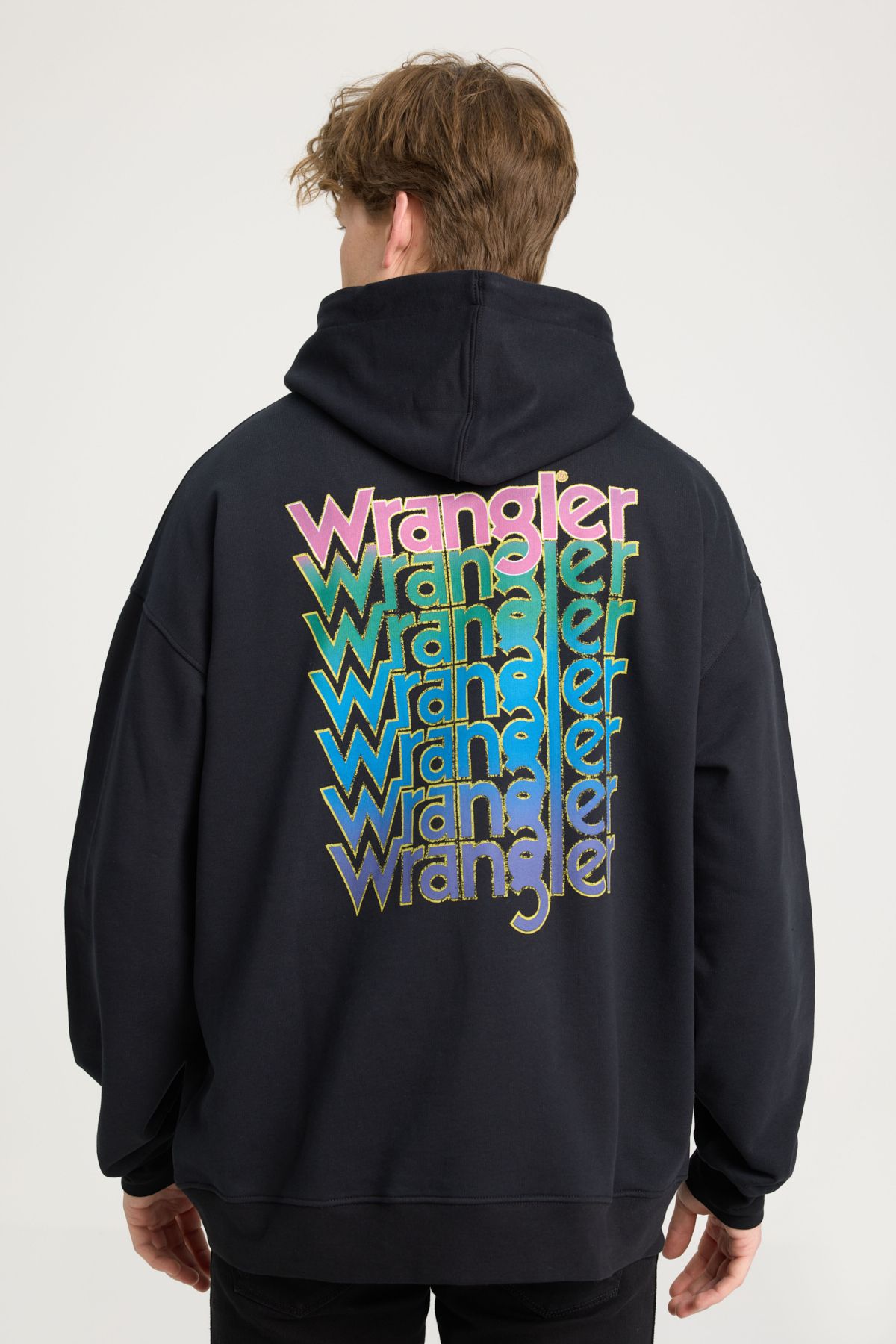 Wrangler به طور منظم مناسب برش طبیعی 100 ٪ پنبه پیراهن مشکی