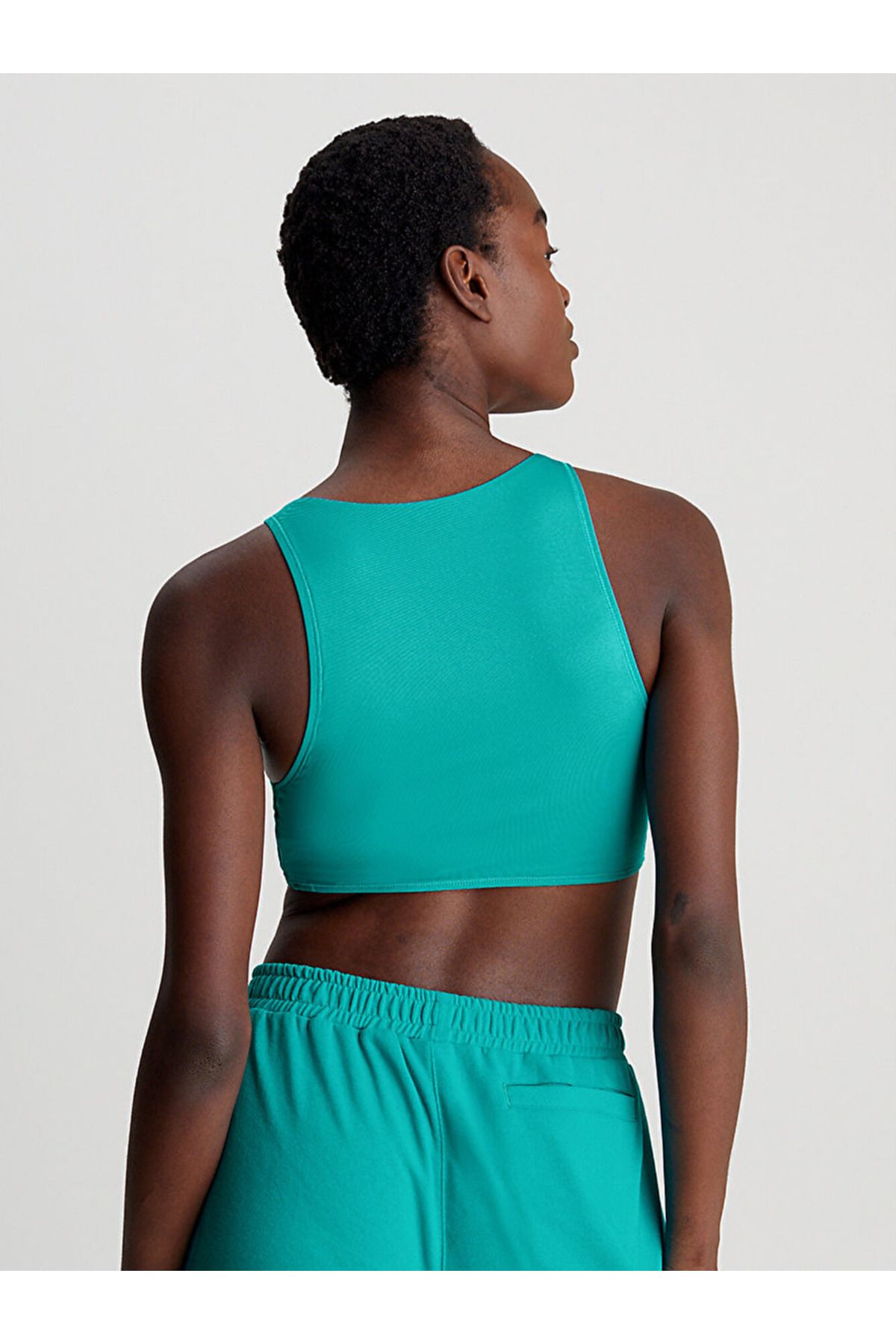 Calvin Klein Cropped Tank Bikini Top CK Monogram Kad n Giyim