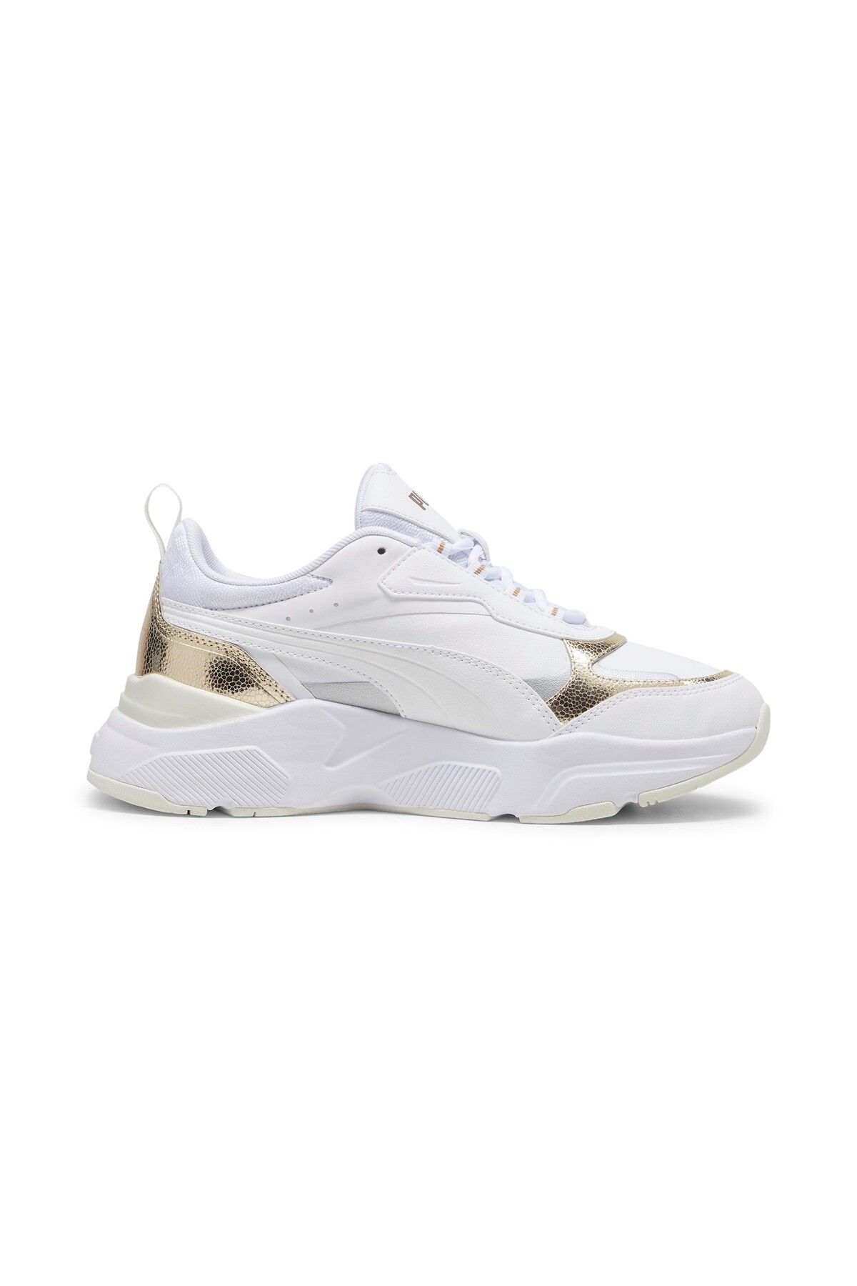 کفش پیاده روی سفید زنانه های لباس روزانه Cassia Metallic Shine 395267 Puma