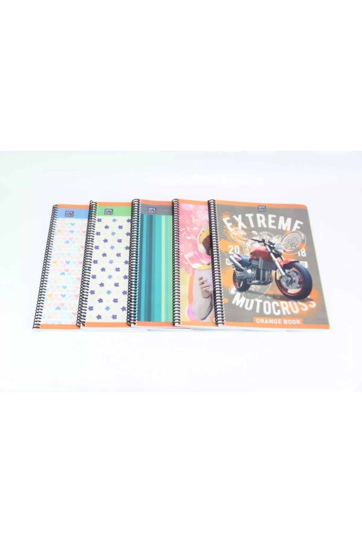 Gıpta-Orange Book Spiral Offset Pp Notebook (A4) 120 Sheets (Checked) 2