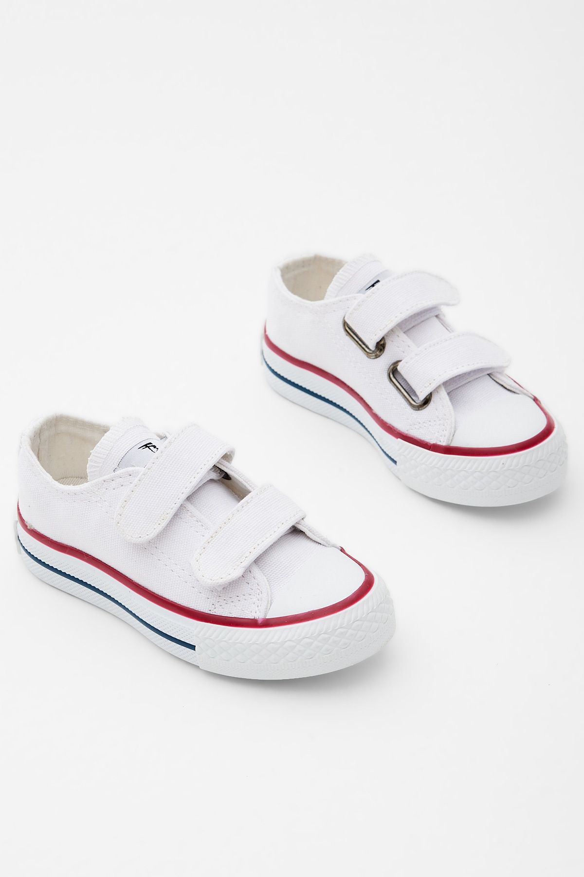 Tonny Black-Weiße Unisex-Kinder-Sneaker mit bequemer Passform und Klettverschluss 4