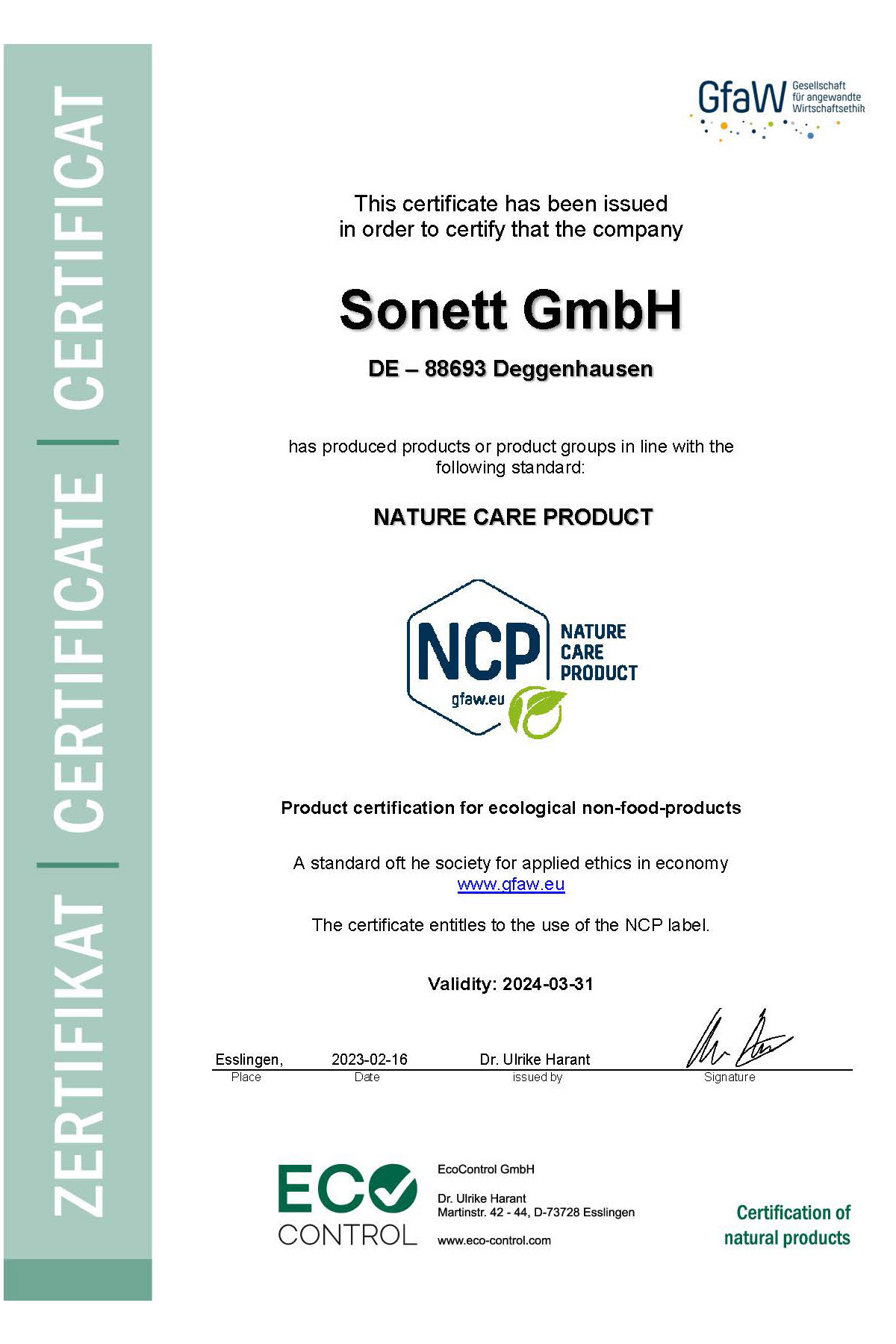 Sonett Organik Konsantre Çamaşır Yıkama Tozu - 2,4 Kg fotoğrafı 3 (önizleme)