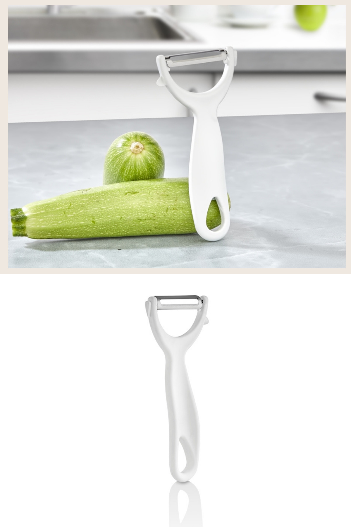 Flosoft Çok Amaçlı Sapan Soyacak, Meyve Sebze Paslanmaz Çelik Bıçaklı Soyucu