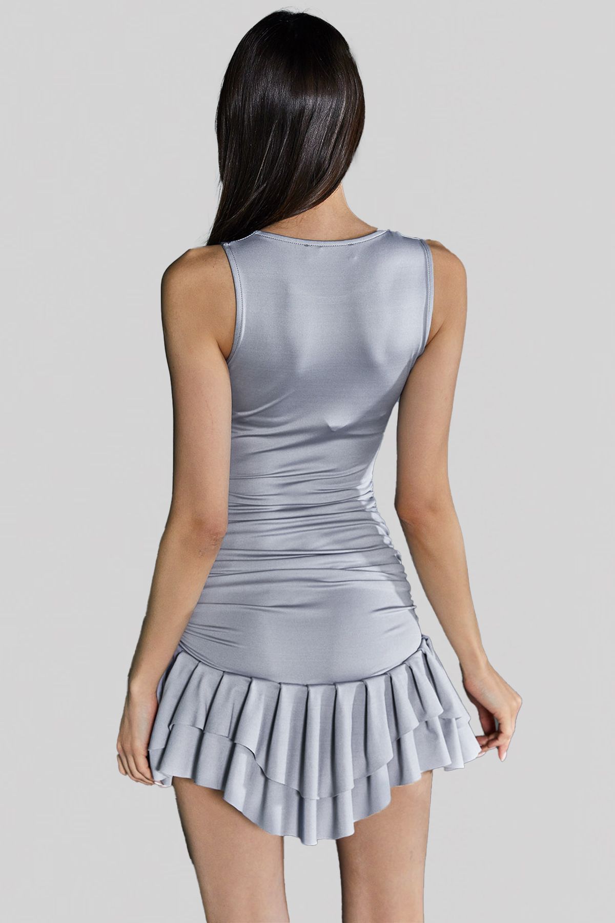 boutiquen-Model 3066 cu fustă etajată și rochie adunată 4