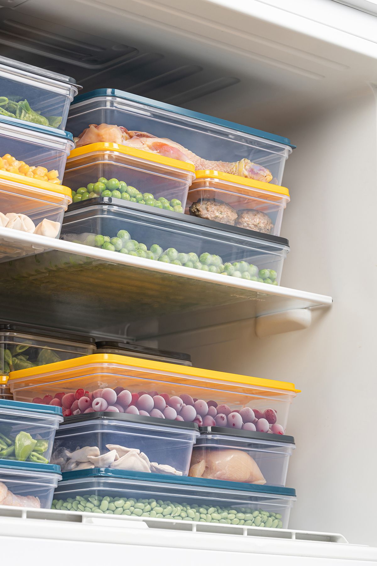 Meleni Home-11-Piece Microwave Compatible Storage Set - Food Container 1x2400ml 2x1170ml 8x600ml 5