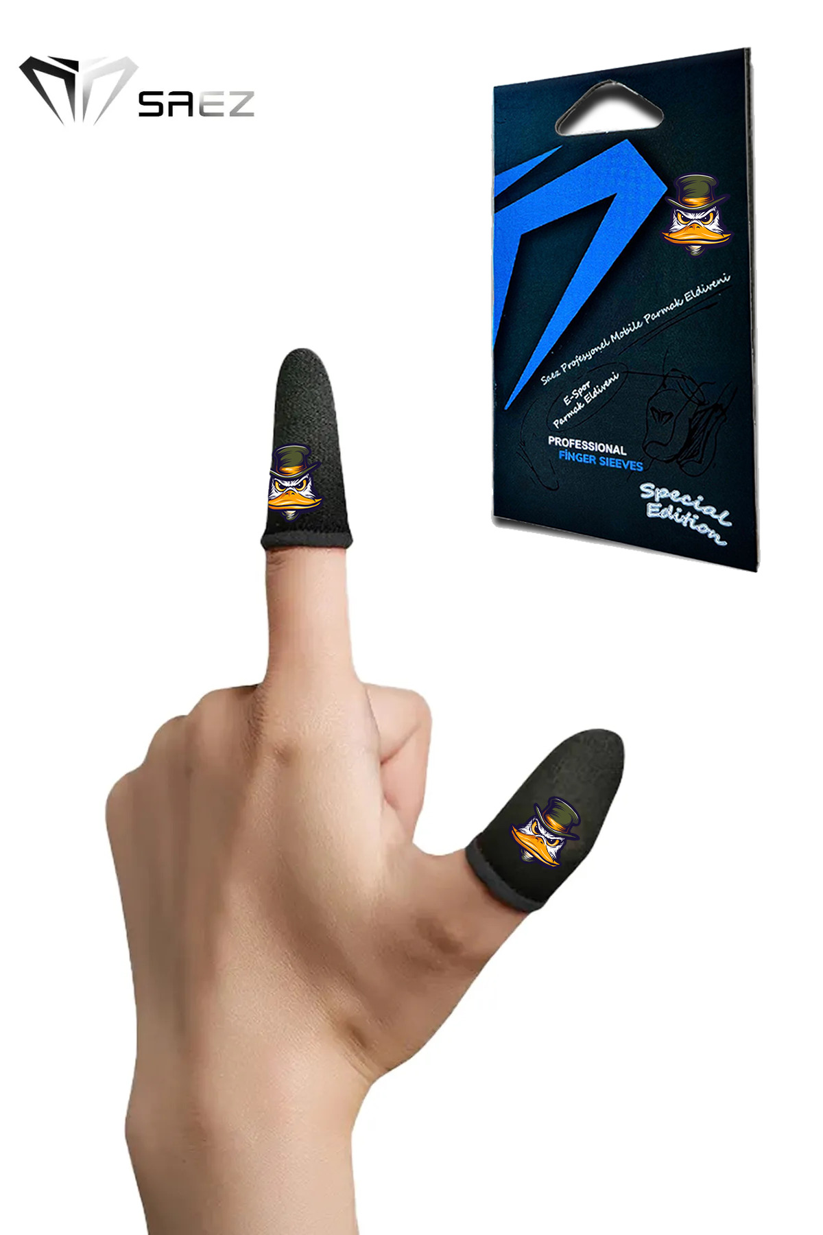 E-spor Mobile Parmak Eldivenleri Special Animal Series Daffy Duck 1 Çift 2 Parmaklık