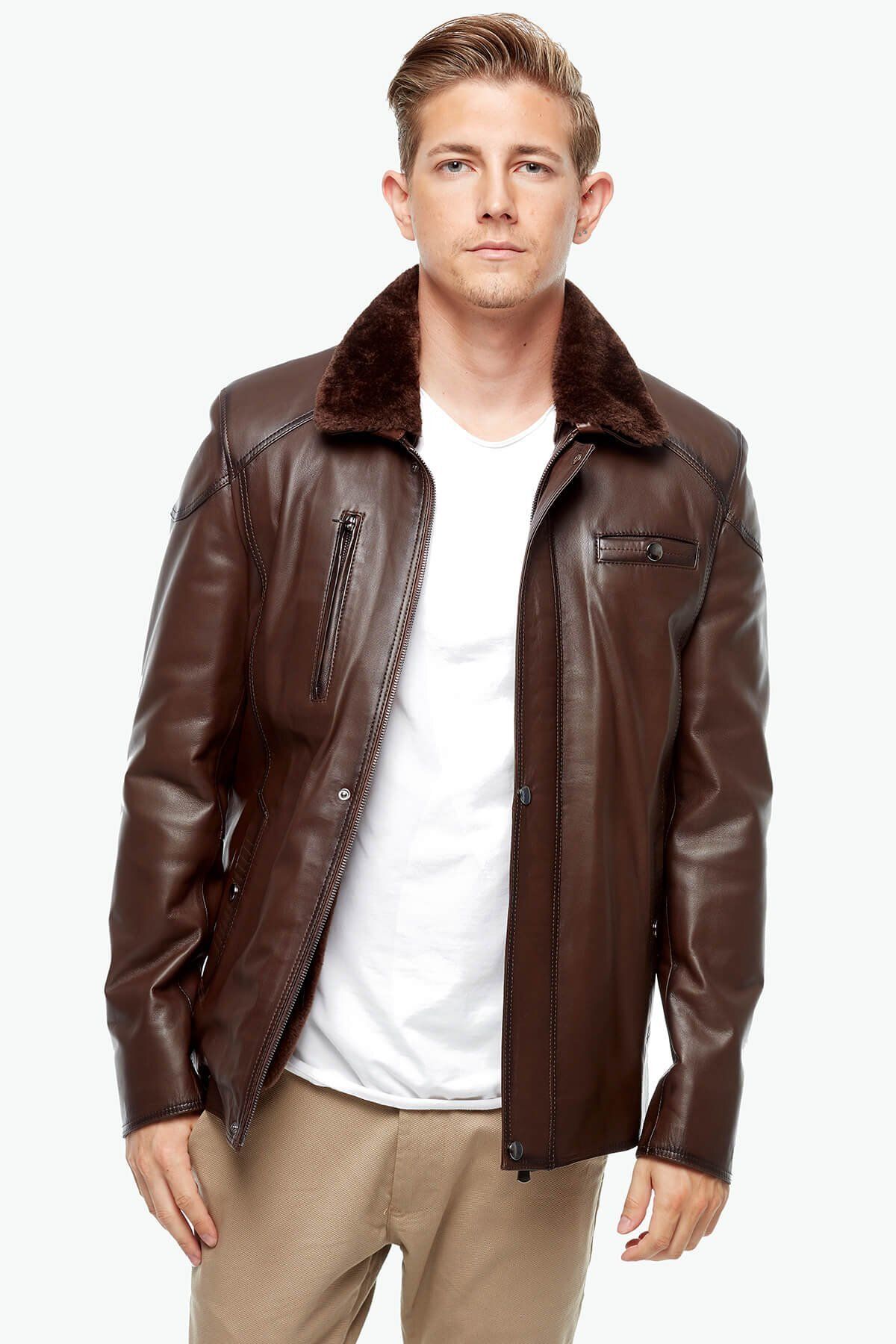 کاپشن چرم دری زا 35-6056