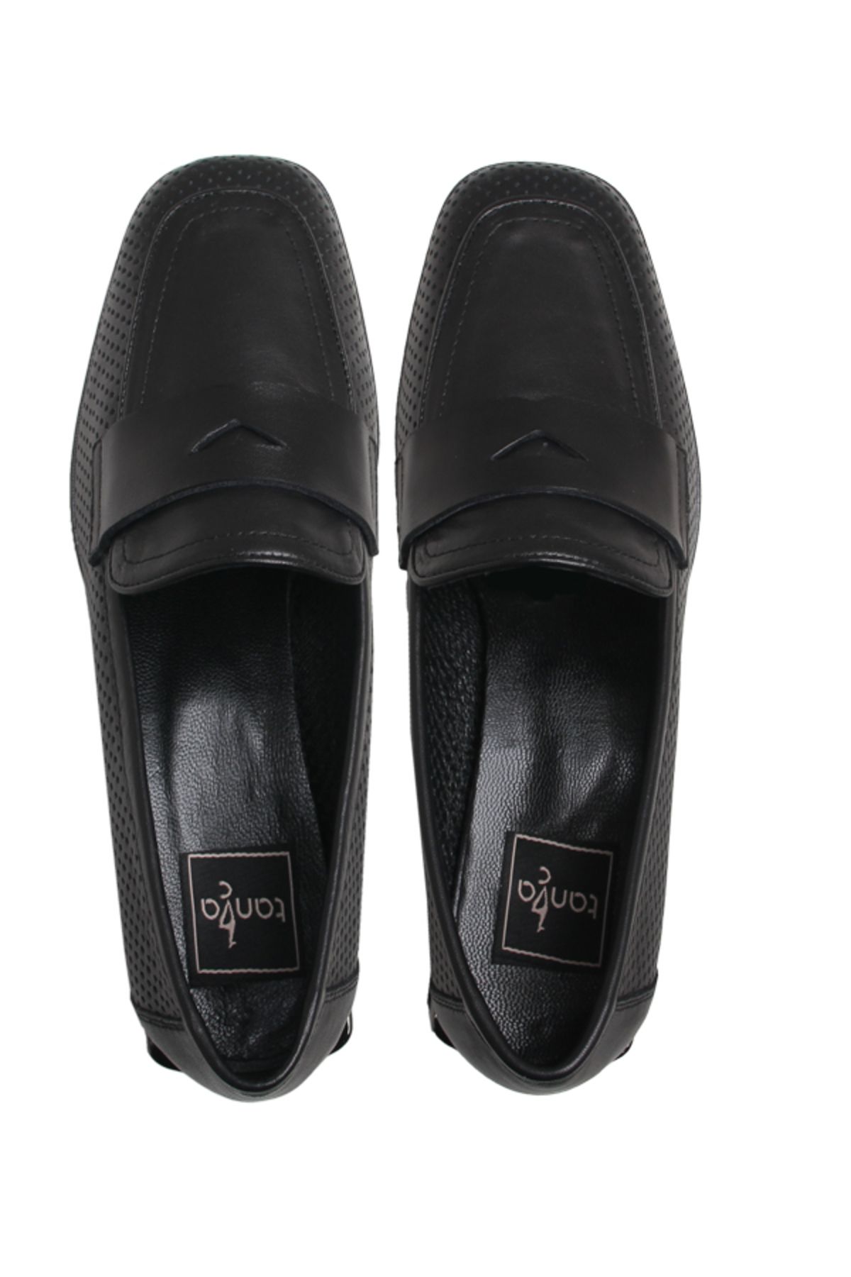 لوفر مشکی زنانه 860 5394 کفش Loafer اورجینال Kemal Tanca