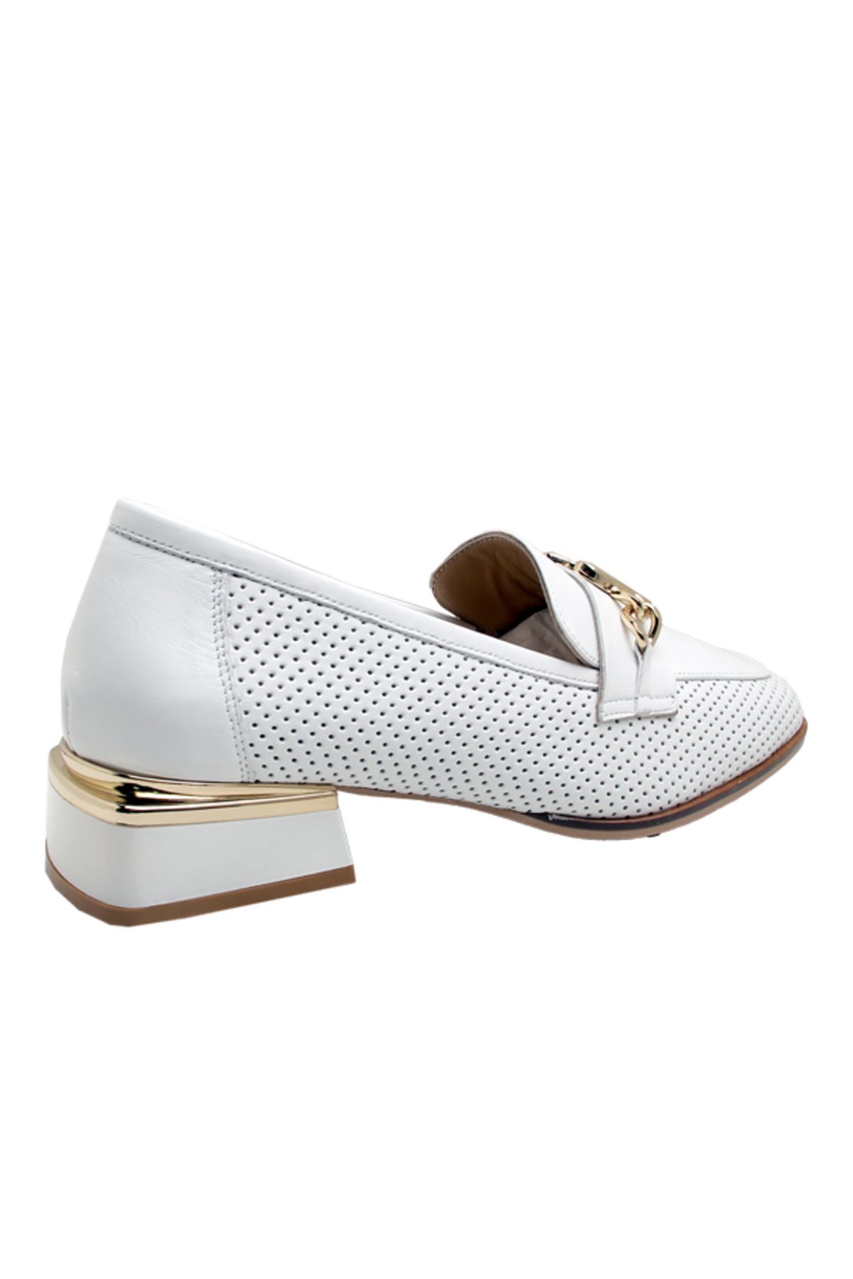 لوفر سفید زنانه 860 5393 کفش Loafer اورجینال Kemal Tanca
