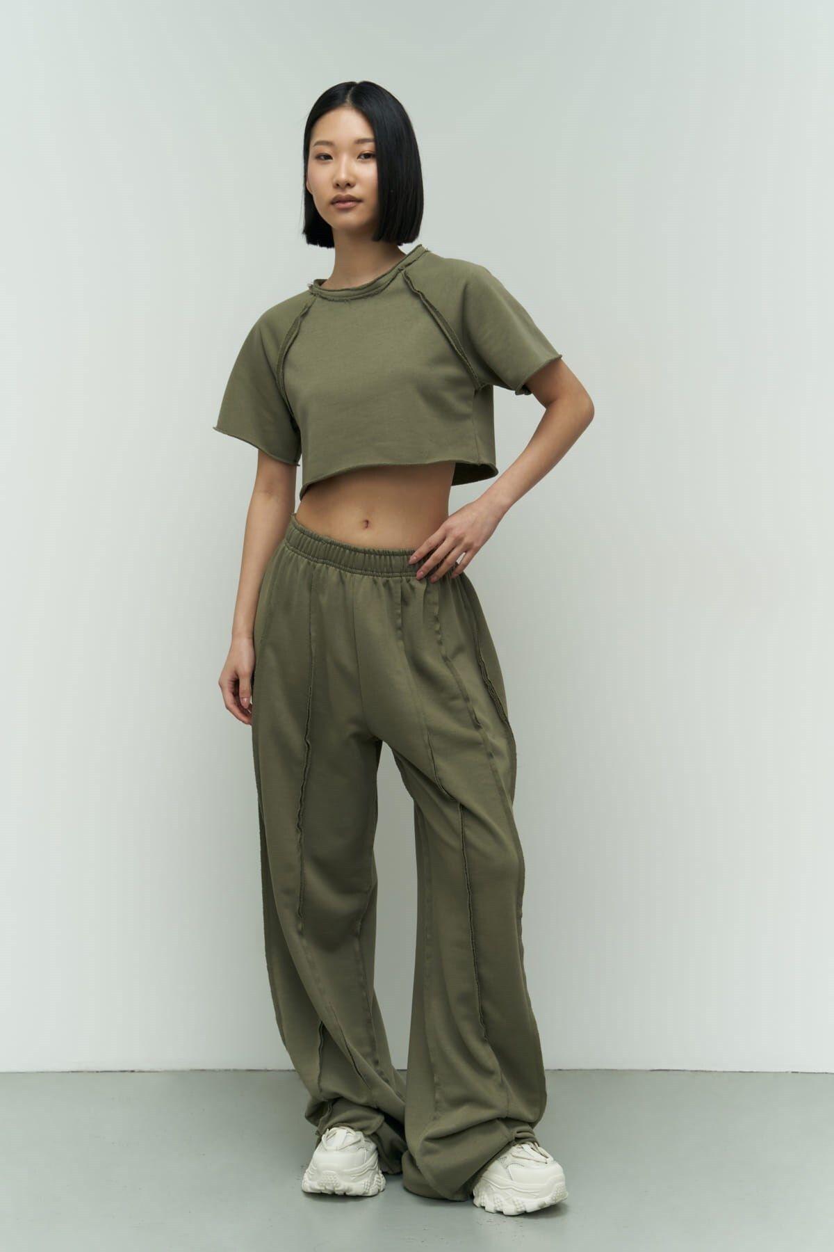 MAİ COLLECTION Спортивный костюм Marcio Khaki Crop 2506