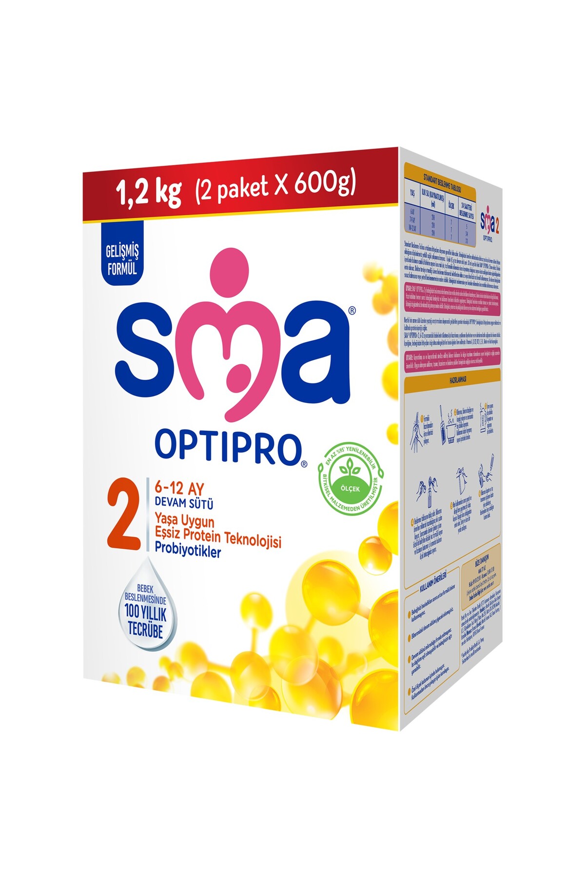 SMA Optipro 2 Devam Sütü 1200 gr 2 Adet fotoğrafı 3 (önizleme)
