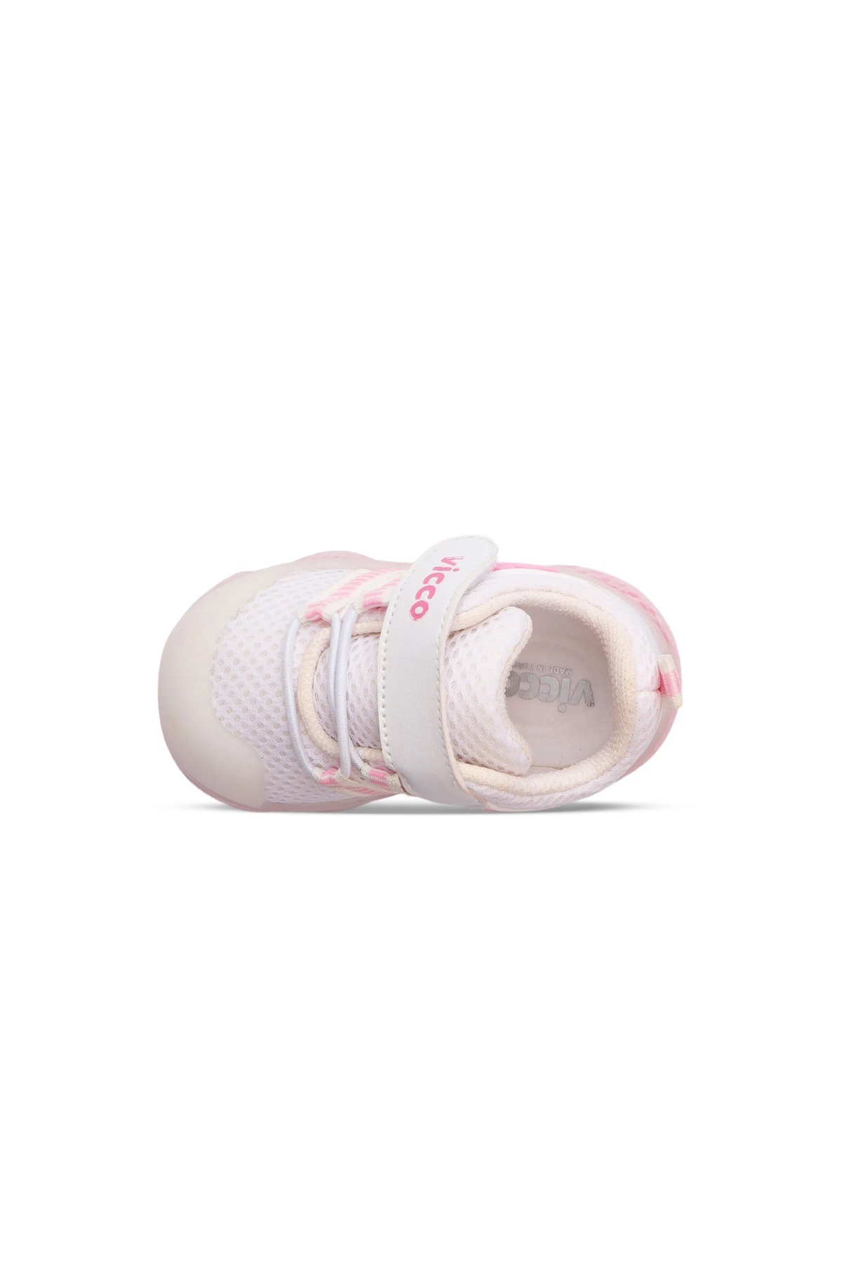 Vicco Orante Ortopedik Kız Bebek Beyaz/Pembe Işıklı Sneaker fotoğrafı 3 (önizleme)
