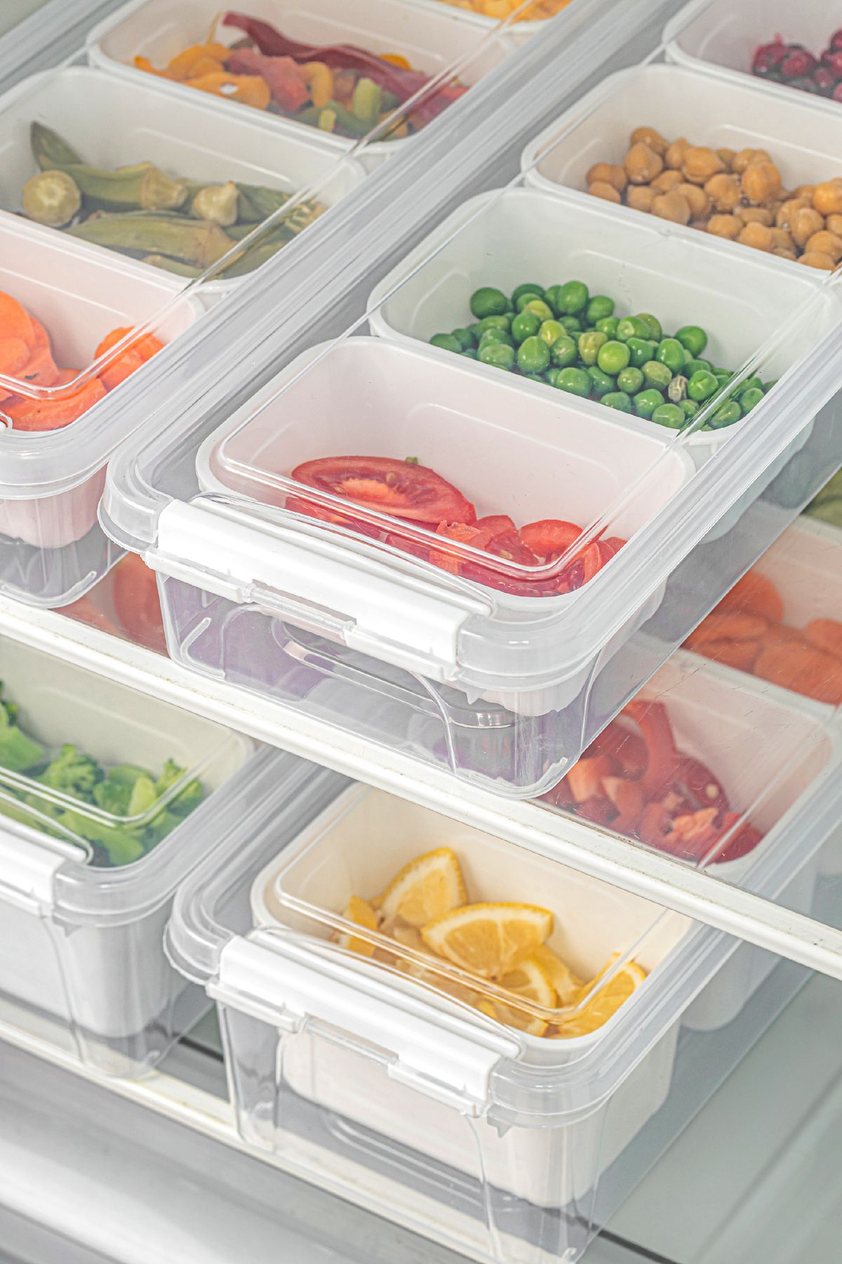 Vienev-Set of 4 Long Storage Containers with Lockable Lid 2x(2.5 Liter Box)2x(3.5 Liter Box) 3