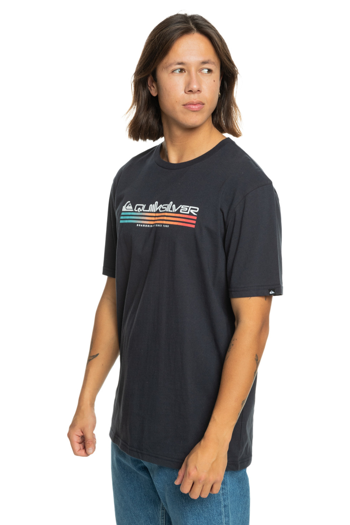 تیشرت مردانه آبی سرمه ای کوئیک‌سیلور | EQYZT07664 اورجینال - تصویر 5