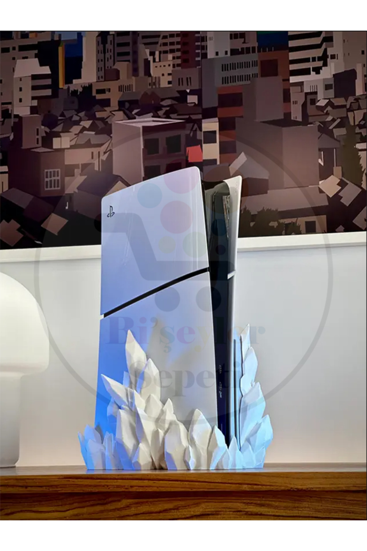 Ps5 Slim - Playstation 5 Slim Disc Versiyon Uyumlu Kristal Dikey Vertical Stand 4