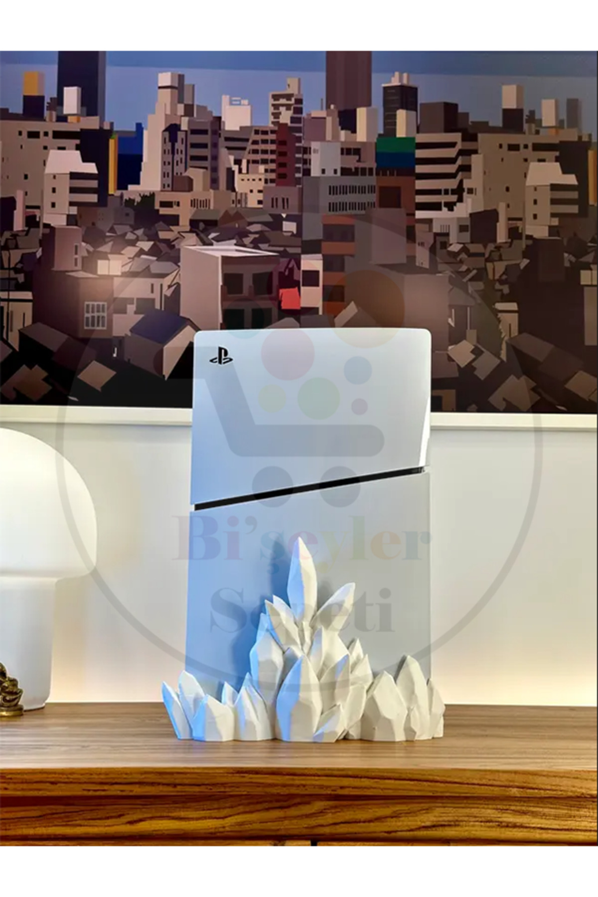 Ps5 Slim - Playstation 5 Slim Disc Versiyon Uyumlu Kristal Dikey Vertical Stand 3