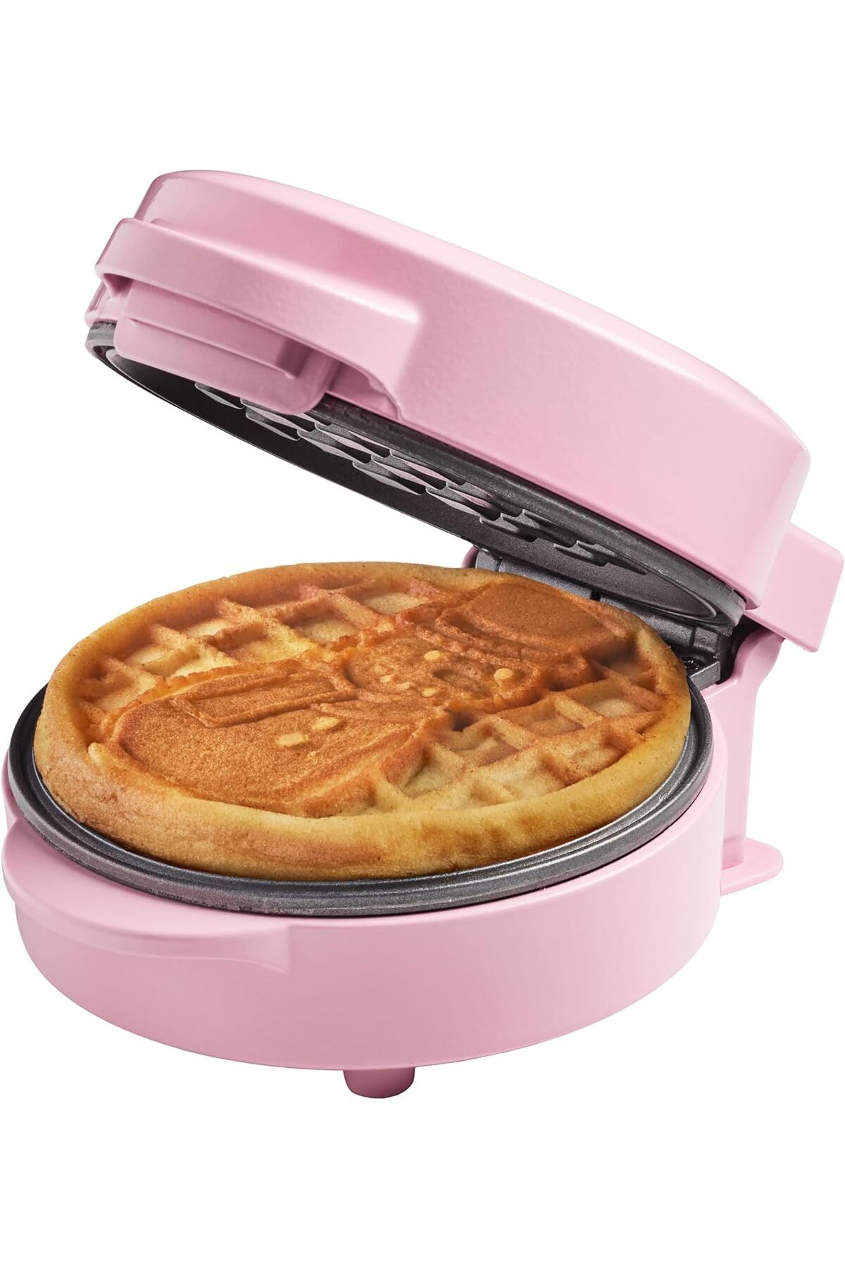 bestron Mini Waffle Makinesi Yapışmaz Kaplamalı, Küçük Waffle Makinesi, Kardan Adam ve Kar Tanesi