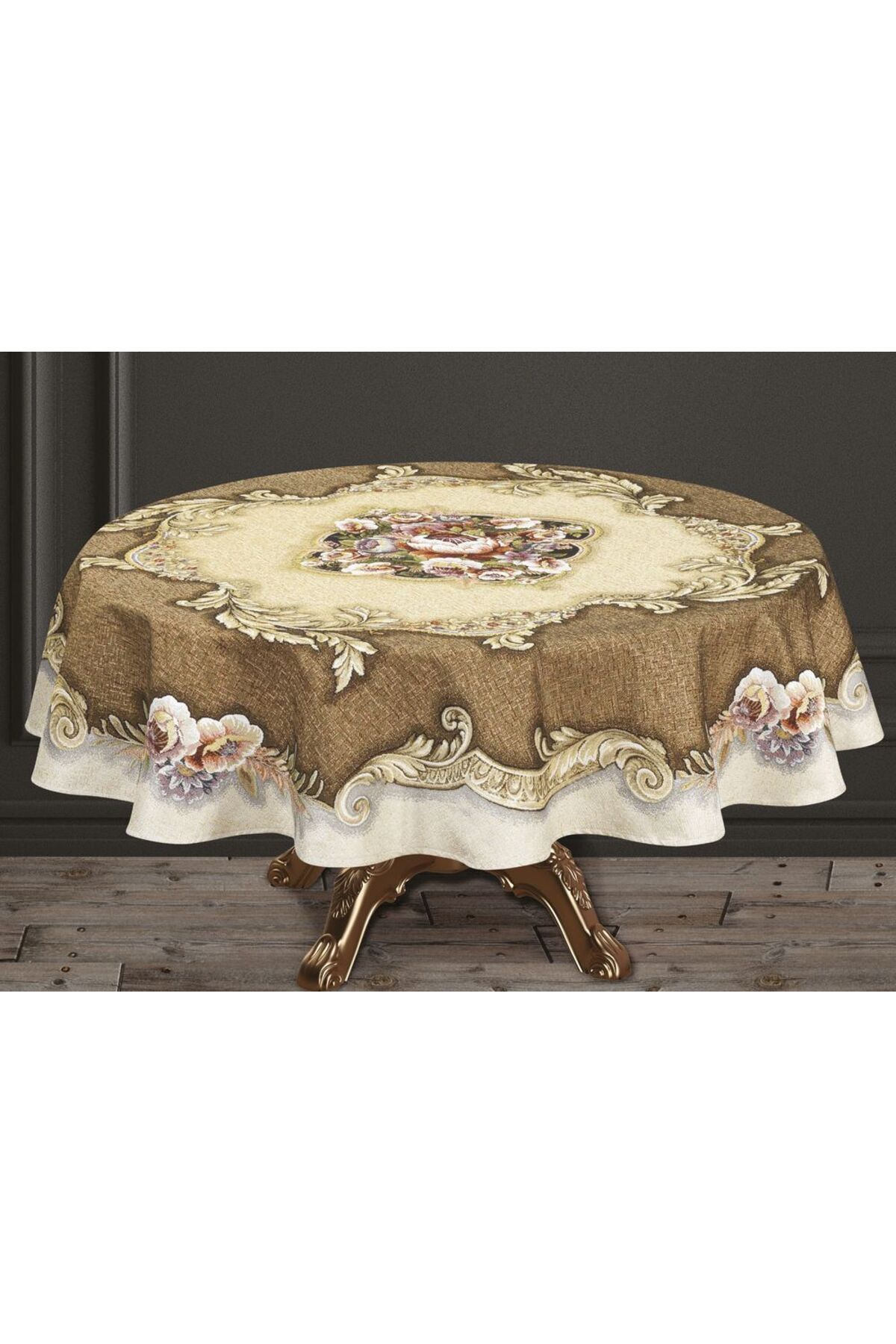 Yeshome Collection-St-132 V1 Tapestry Tablecloth - Round 1