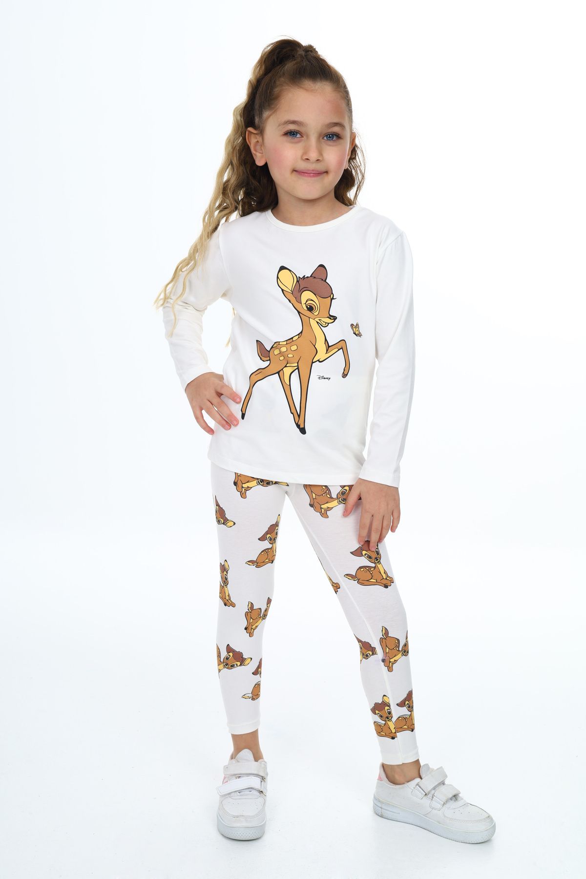 ensemble haut et bas pour fille gazelle et papillon imprimé 0007