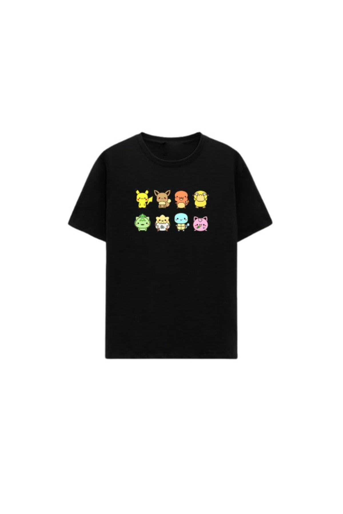 SELF CONTROL Tricou Cu Tricou Pokemon Characters Design Unisex - S