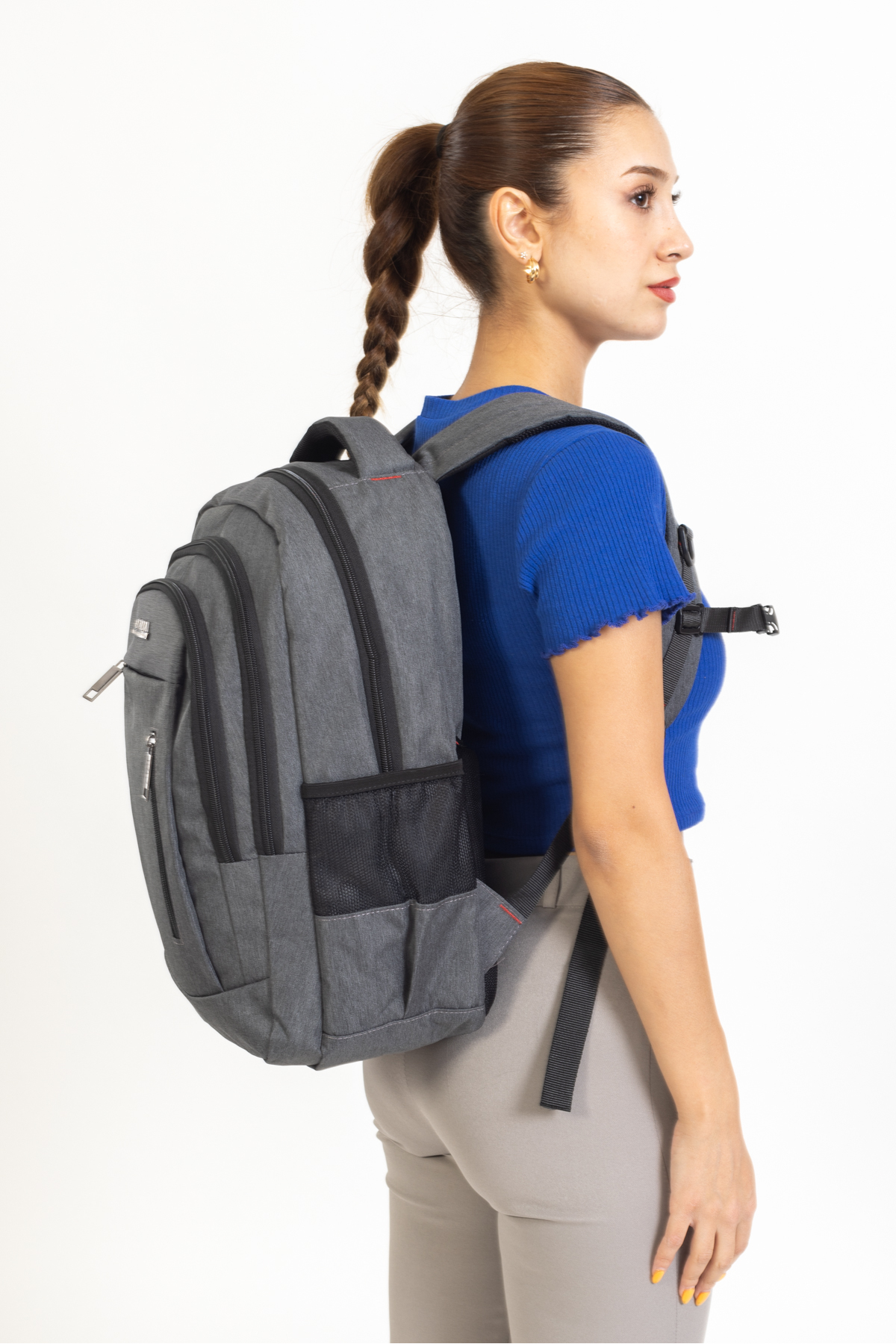 کوله پشتی زنانه خاکستری MESCHAIN | TYCFB4C89DDB9D6820 اورجینال - تصویر 2